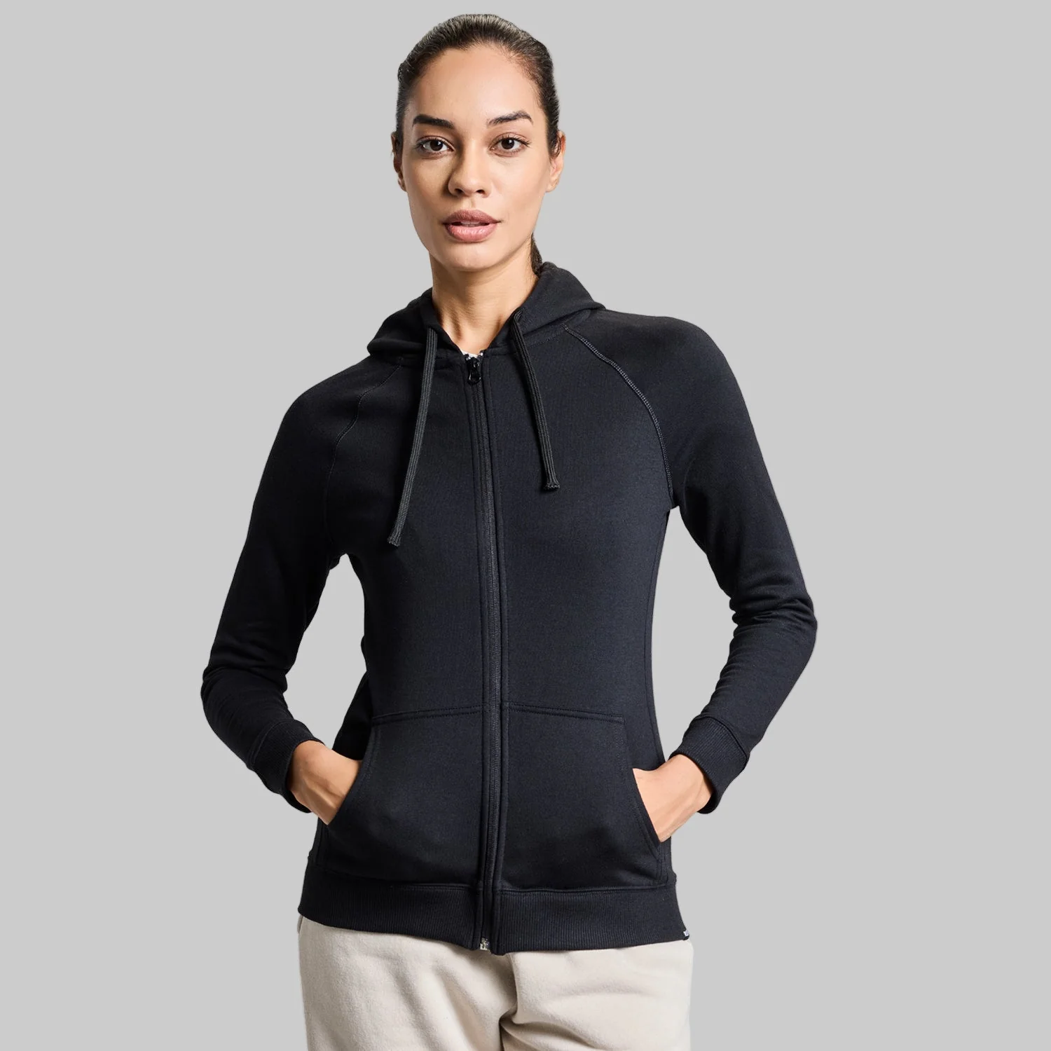 AeroFleece Womens Full Zipper Jacket - Black - Image 64