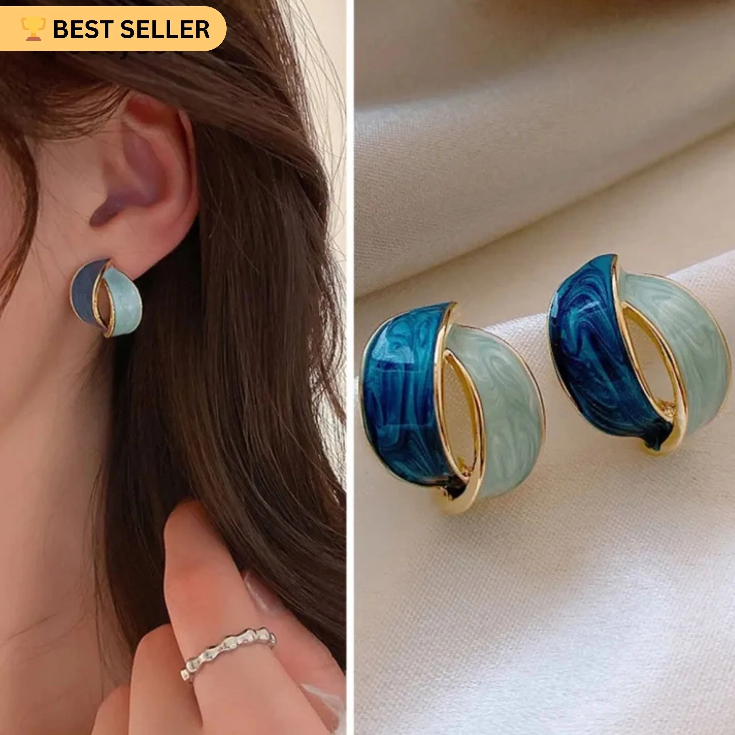 Affair to Die For Blue Stud Earring - Image 3