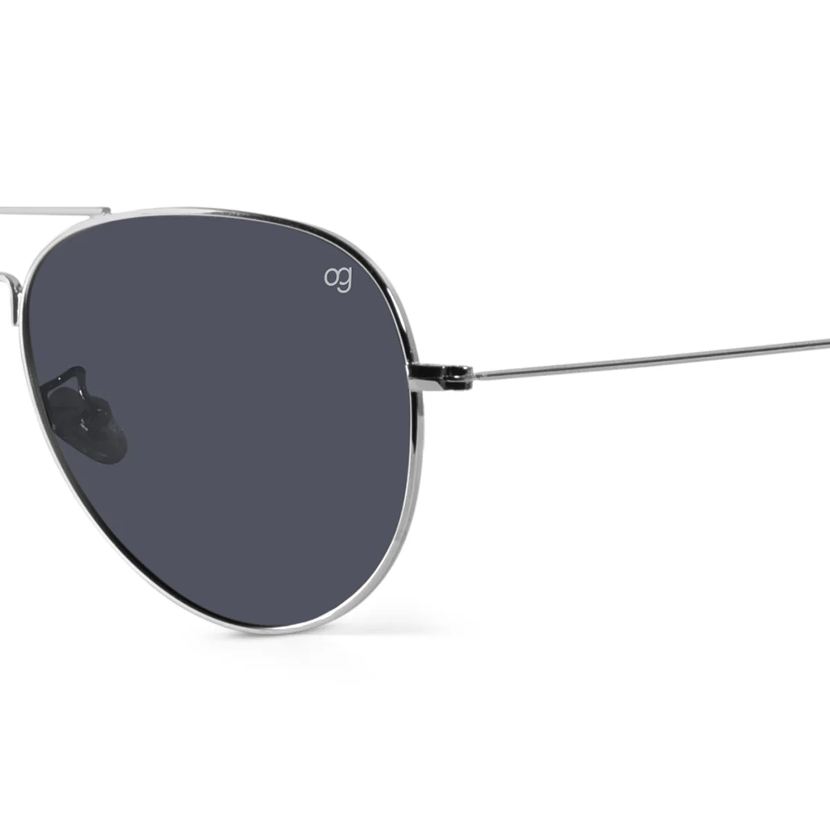 AfterFlash Silver Aviator Polarized Sunglasses - Image 2