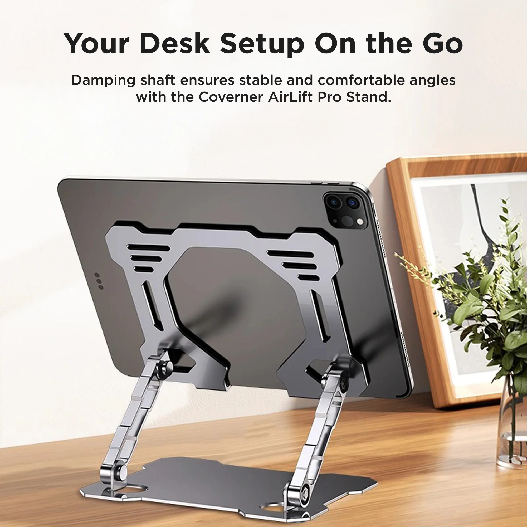 AirLift Pro - Adjustable Foldable Aluminum Stand | Tablets | Laptops | Desk Stand - Coverner India - Image 7