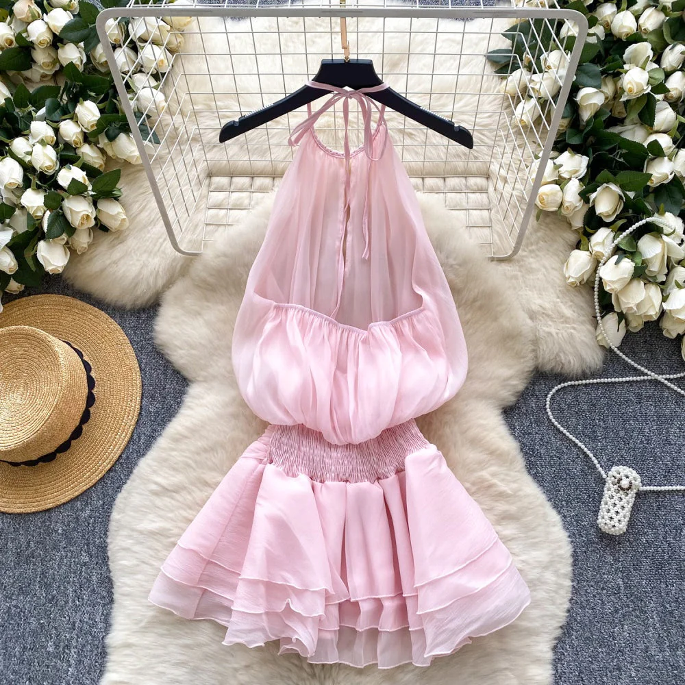 Aisha Halter Ruffle Dress - Image 10