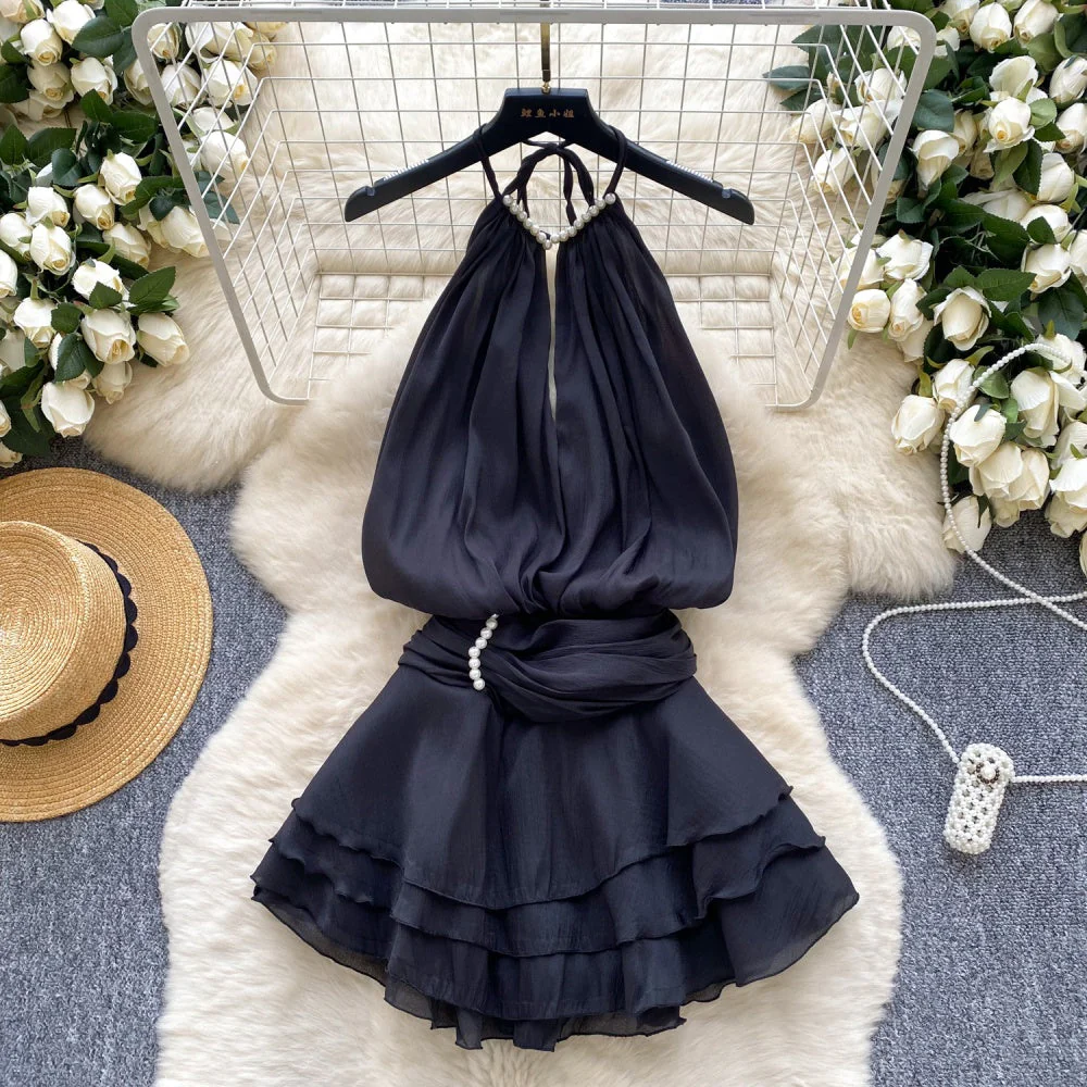 Aisha Halter Ruffle Dress - Image 3