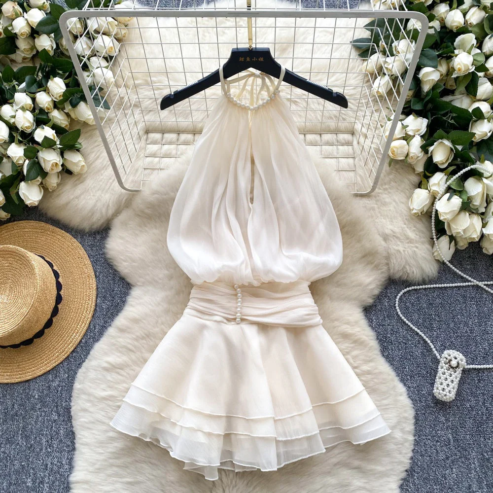 Aisha Halter Ruffle Dress - Image 6