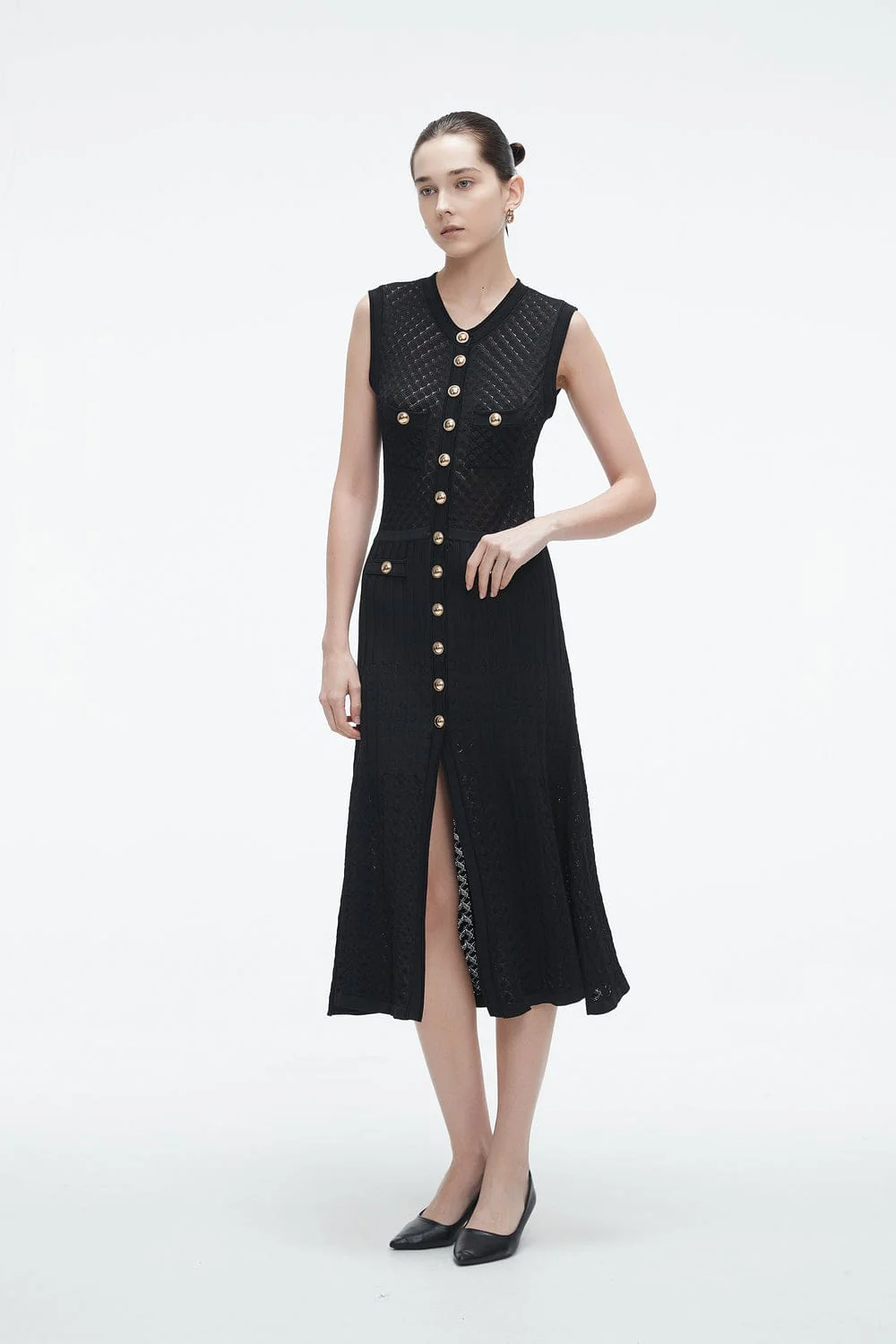 Alexandra Sandro Knit Midi Dress - Image 4