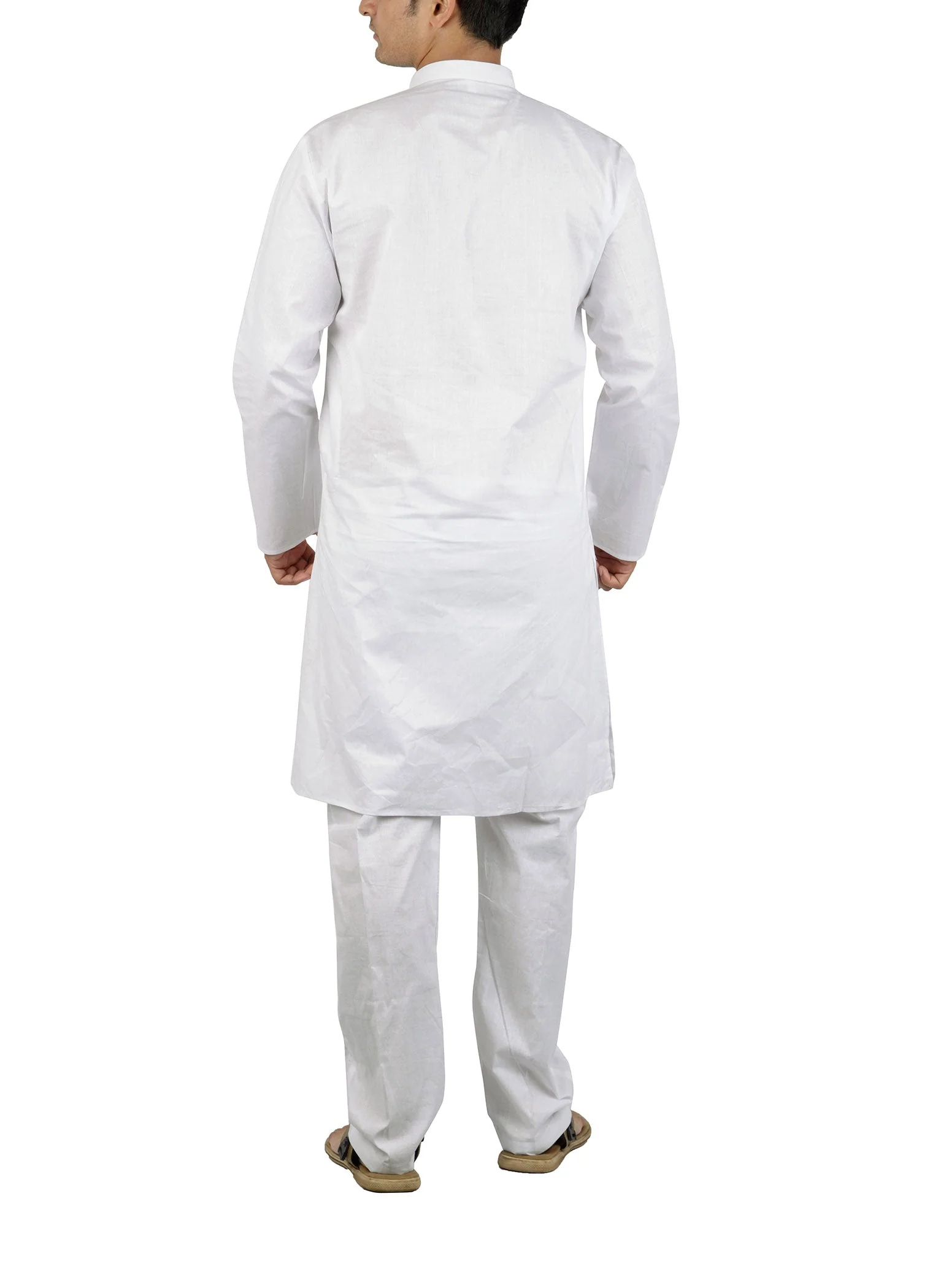 Alighari Pure Cotton Kurta in White - Image 3