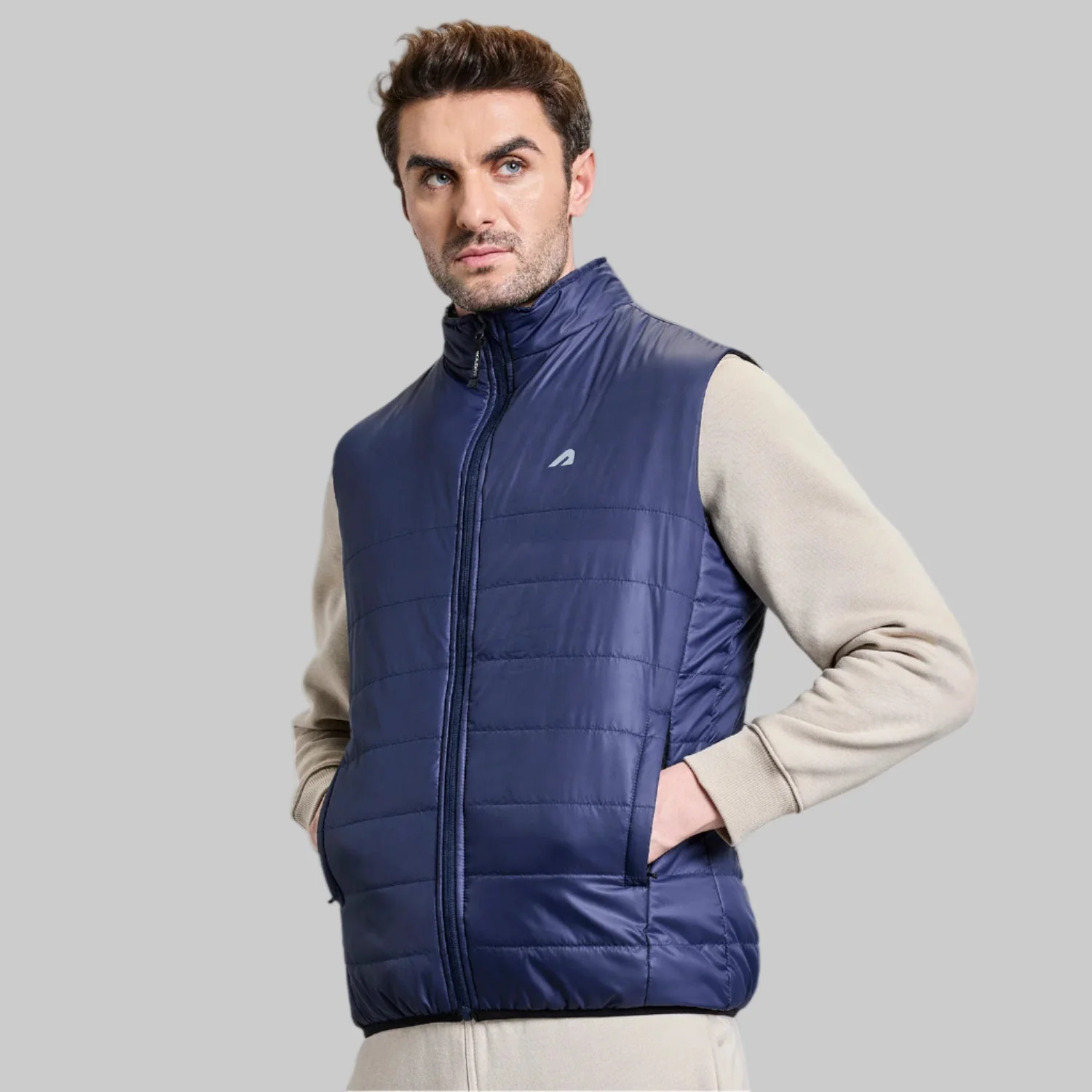 Alpine Mens Sleeveless Jacket - Navy Blue - Image 54