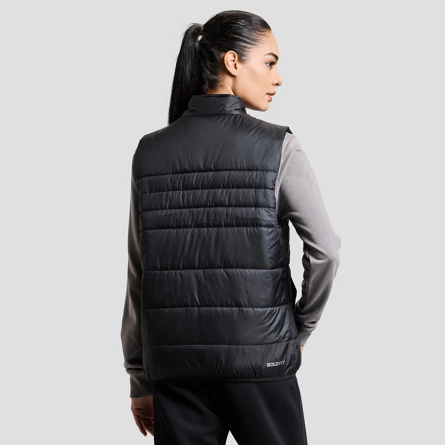 Alpine Womens Sleeveless Jacket - Black - Image 3