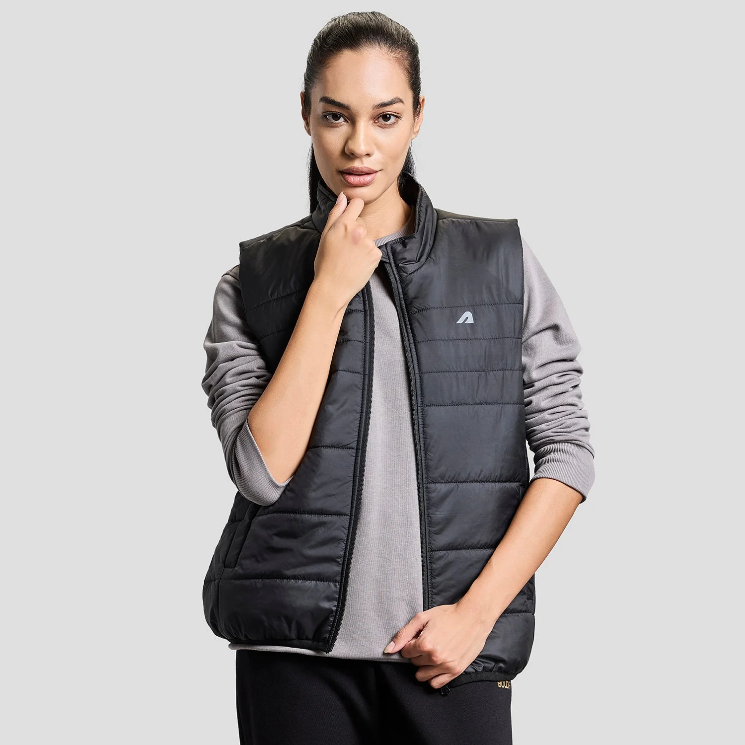 Alpine Womens Sleeveless Jacket - Black - Image 5