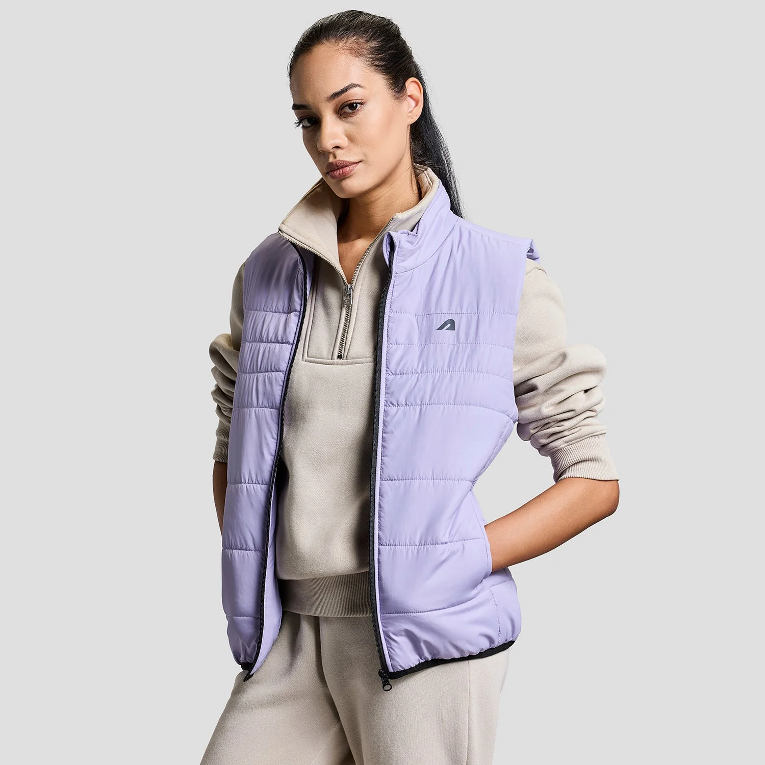 Alpine Womens Sleeveless Jacket - Lilac - Image 7
