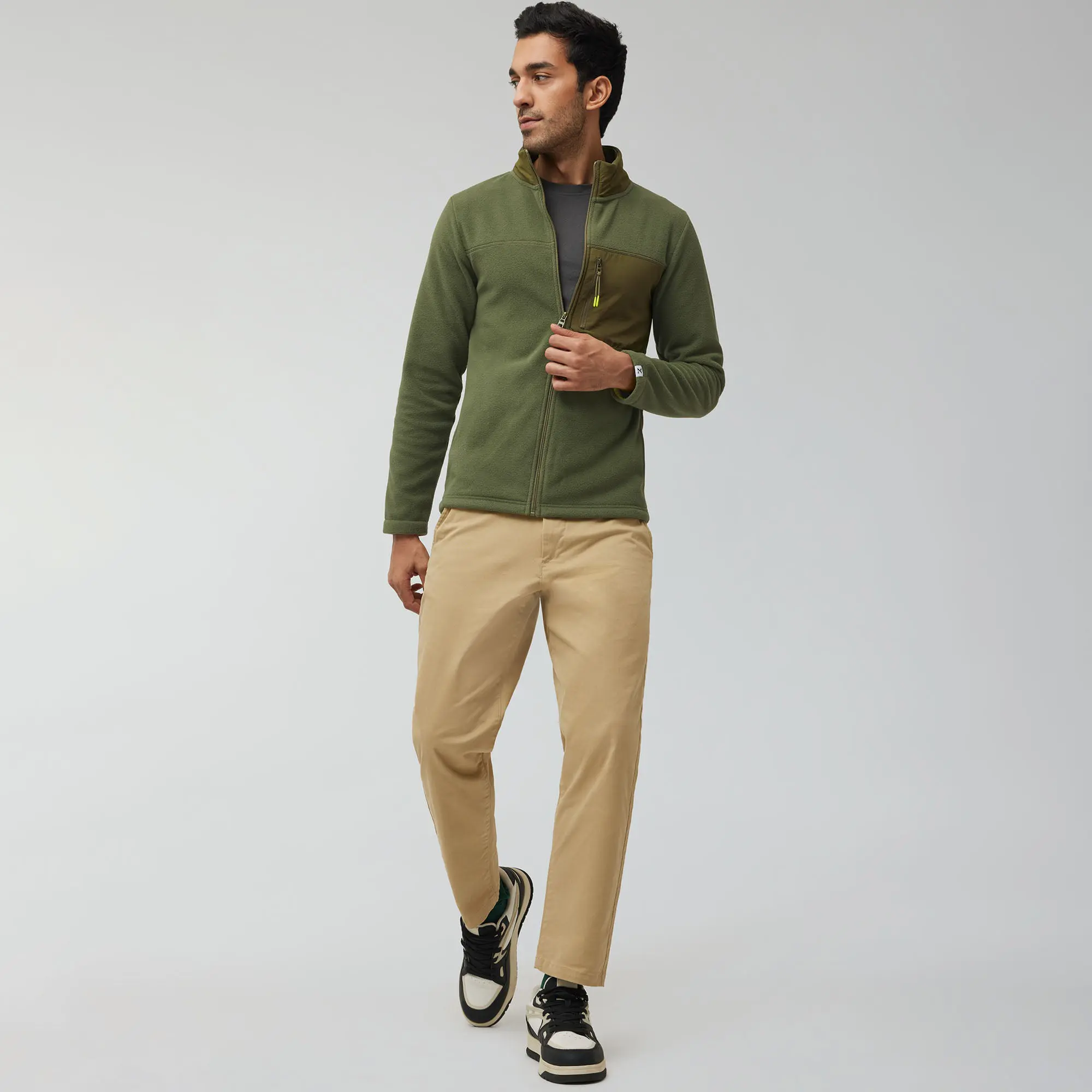 Alterra Fleece Jackets Olive Green - Image 3