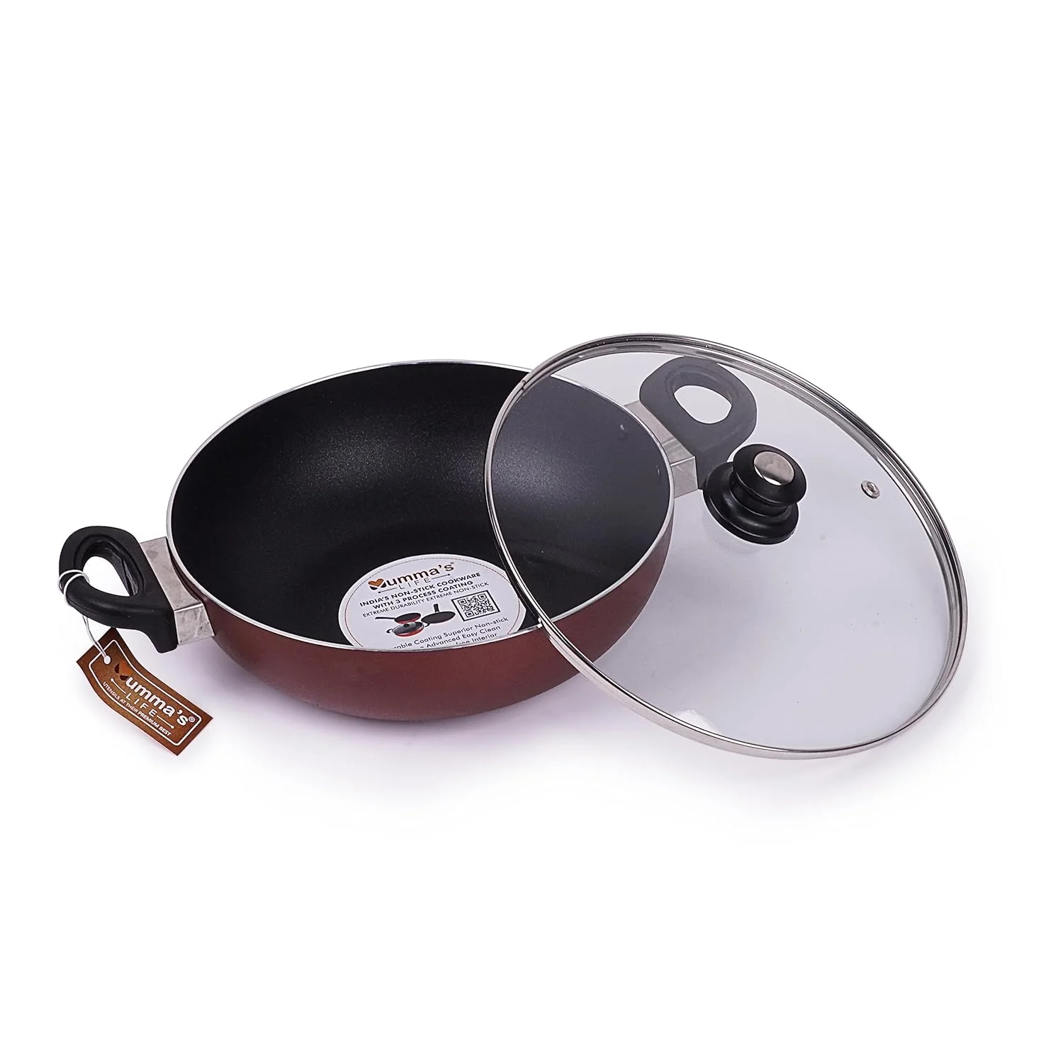 Aluminum Non-Stick Deep Kadai - Image 4
