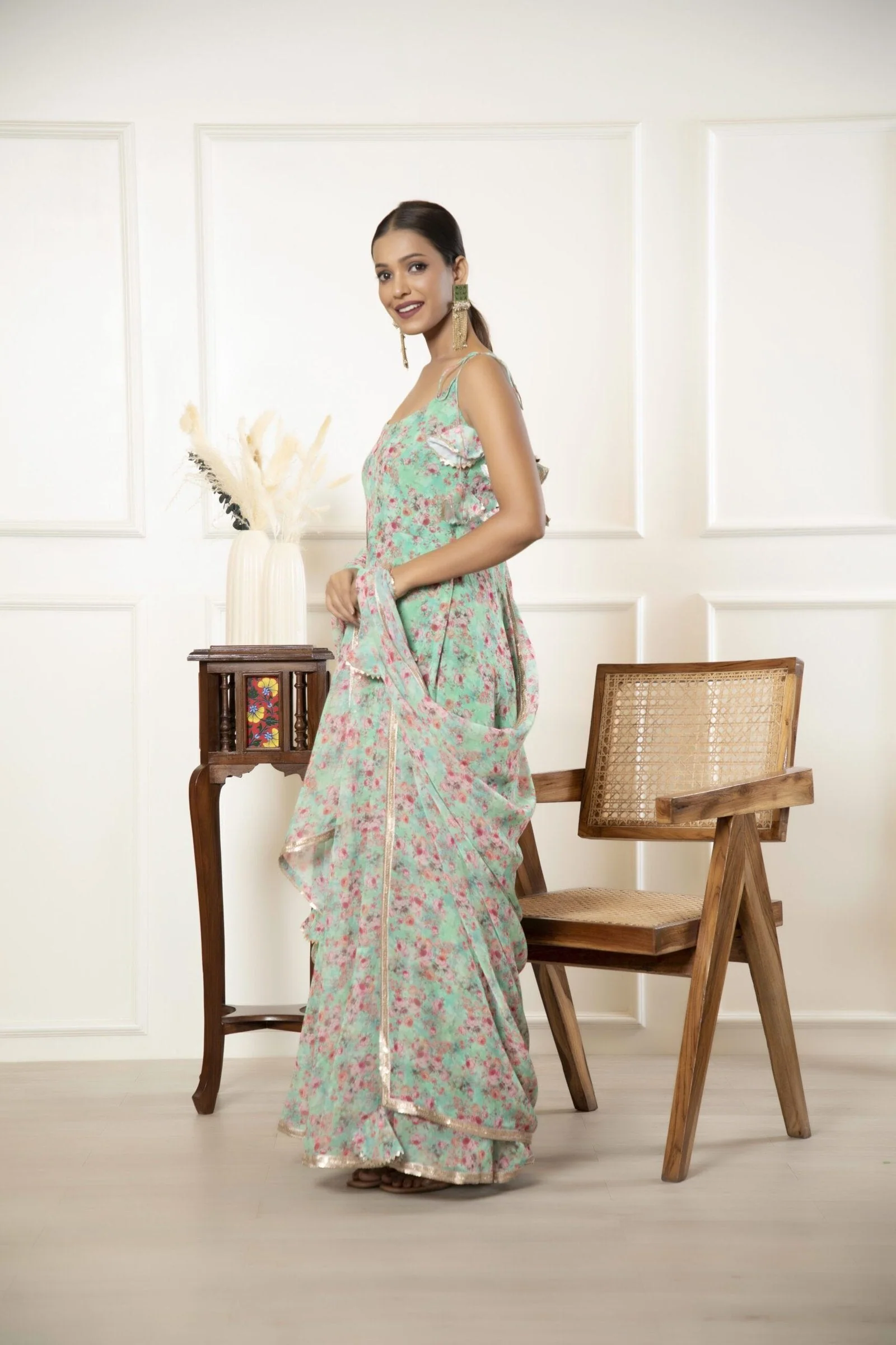 Anarkali Set of 2 – Floral Print & Flowy Charm - Image 3