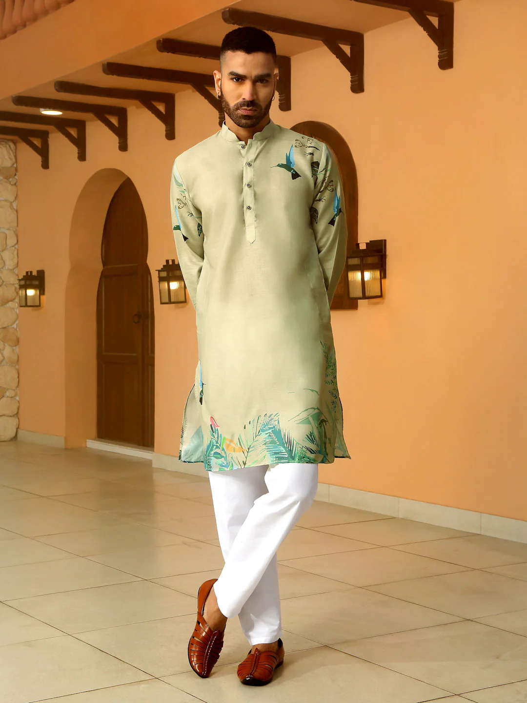 Animal Print Cotton Straight Kurta - Image 25