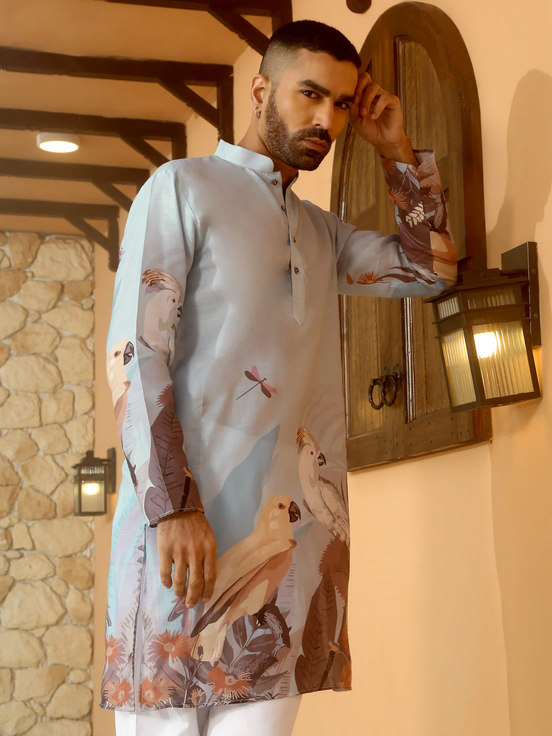 Animal Print Cotton Straight Kurta - Image 6