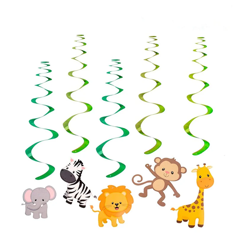 Animal Shape Jungle Theme Swirls Decoration (Pack of 12) - Image 2