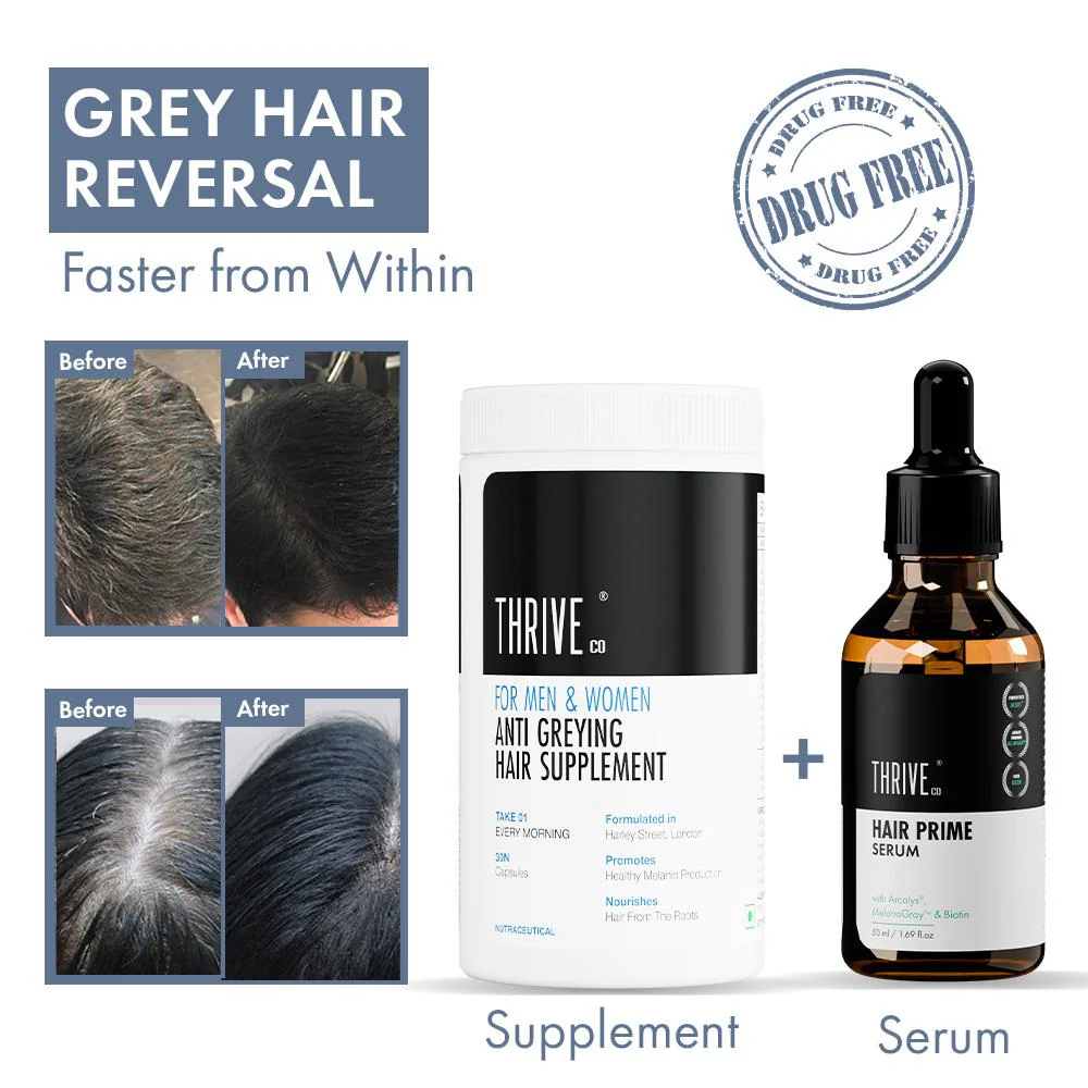 Anti-Grey Hair Prime Serum, 50 ml + Supplements 30N - Image 2