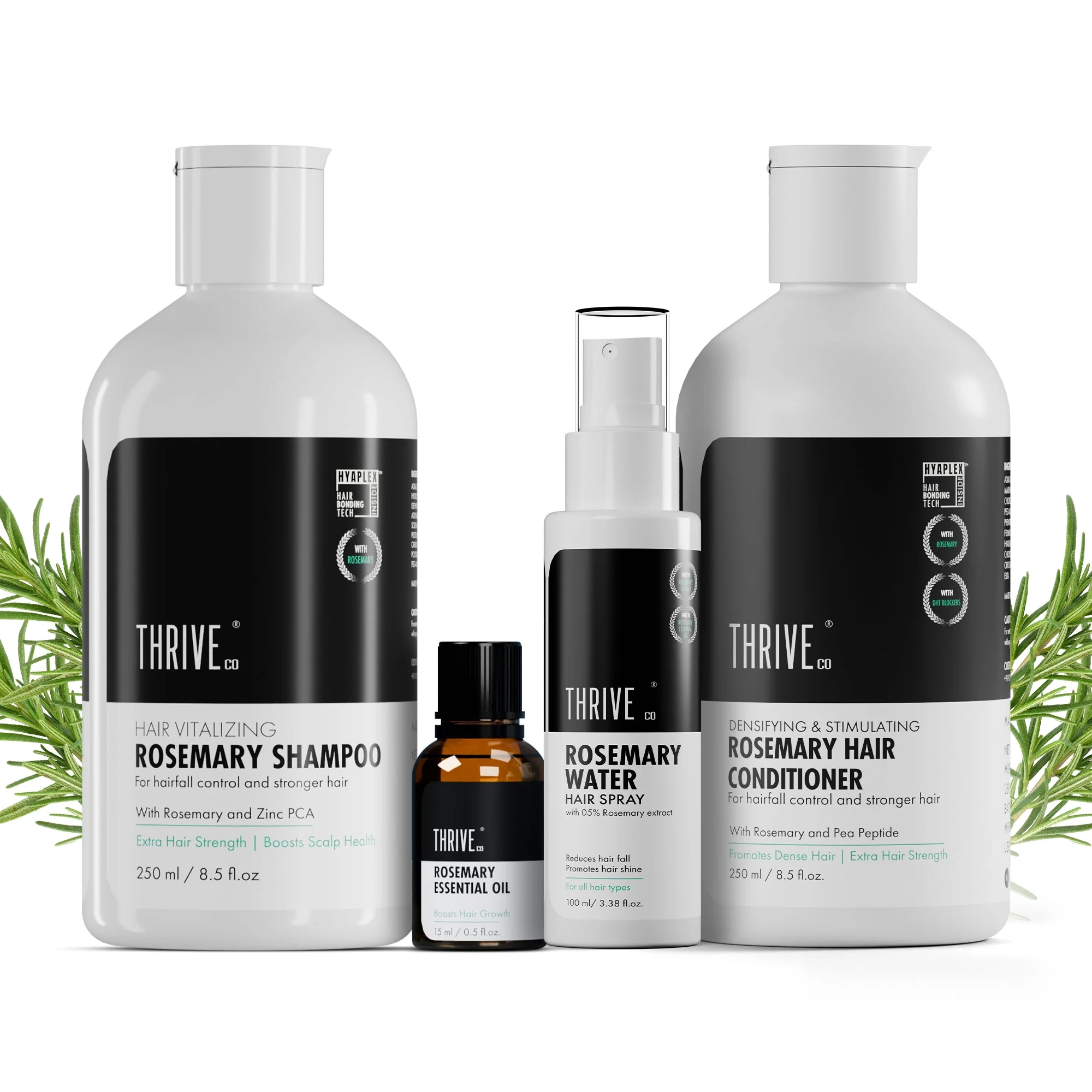 Anti Hair Fall Control Kit: Rosemary Shampoo, Conditioner, Essential Oil, Water - Image 9