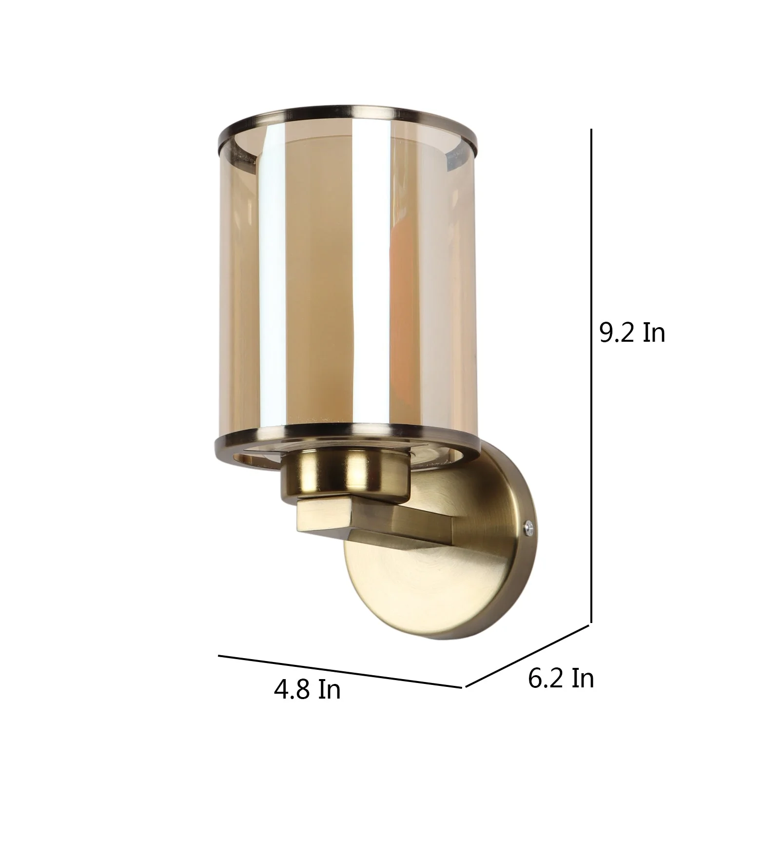 Antique Brass Finish glass Wall Light - Image 5