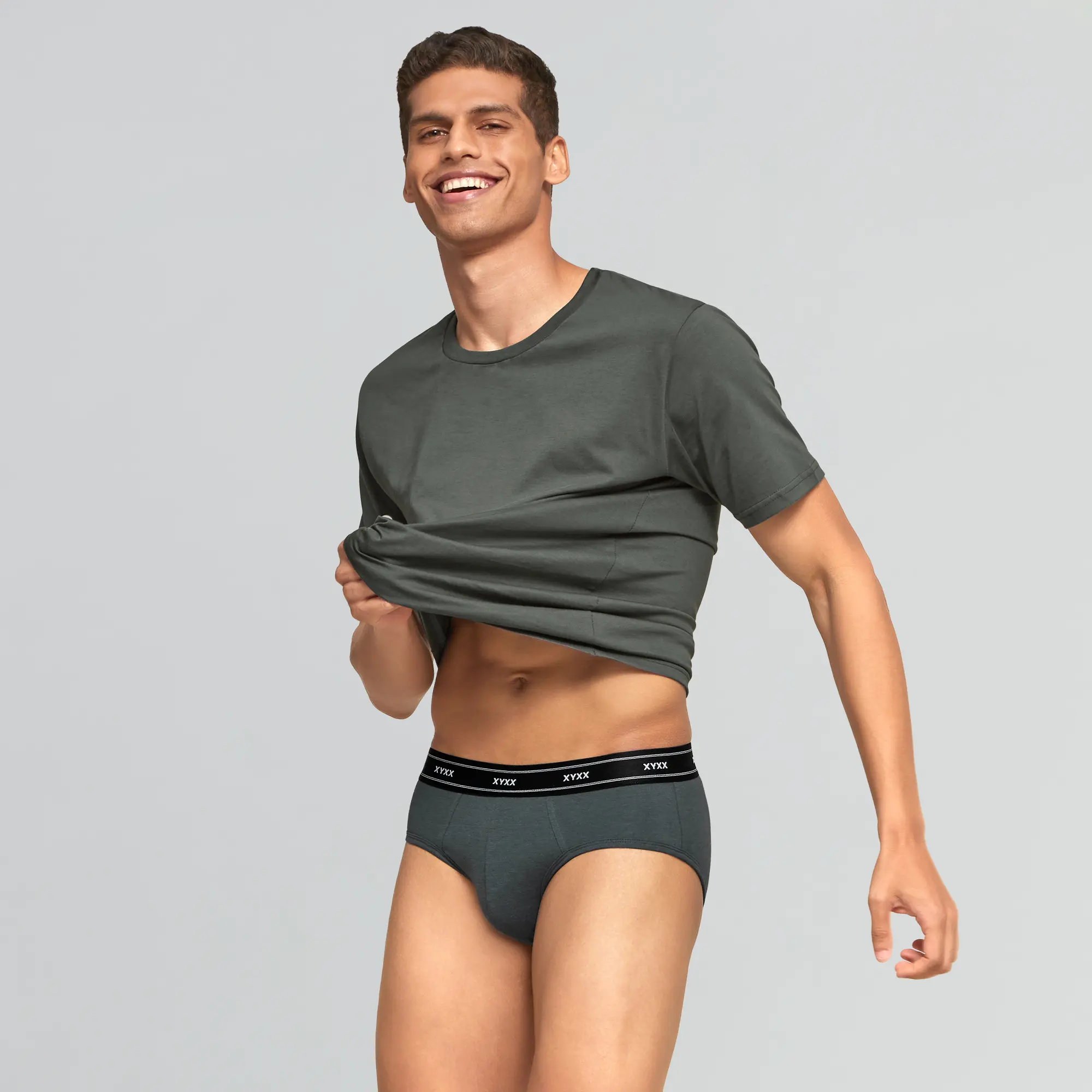 Apollo Bamboo Cotton Briefs Graphite Grey - Image 3