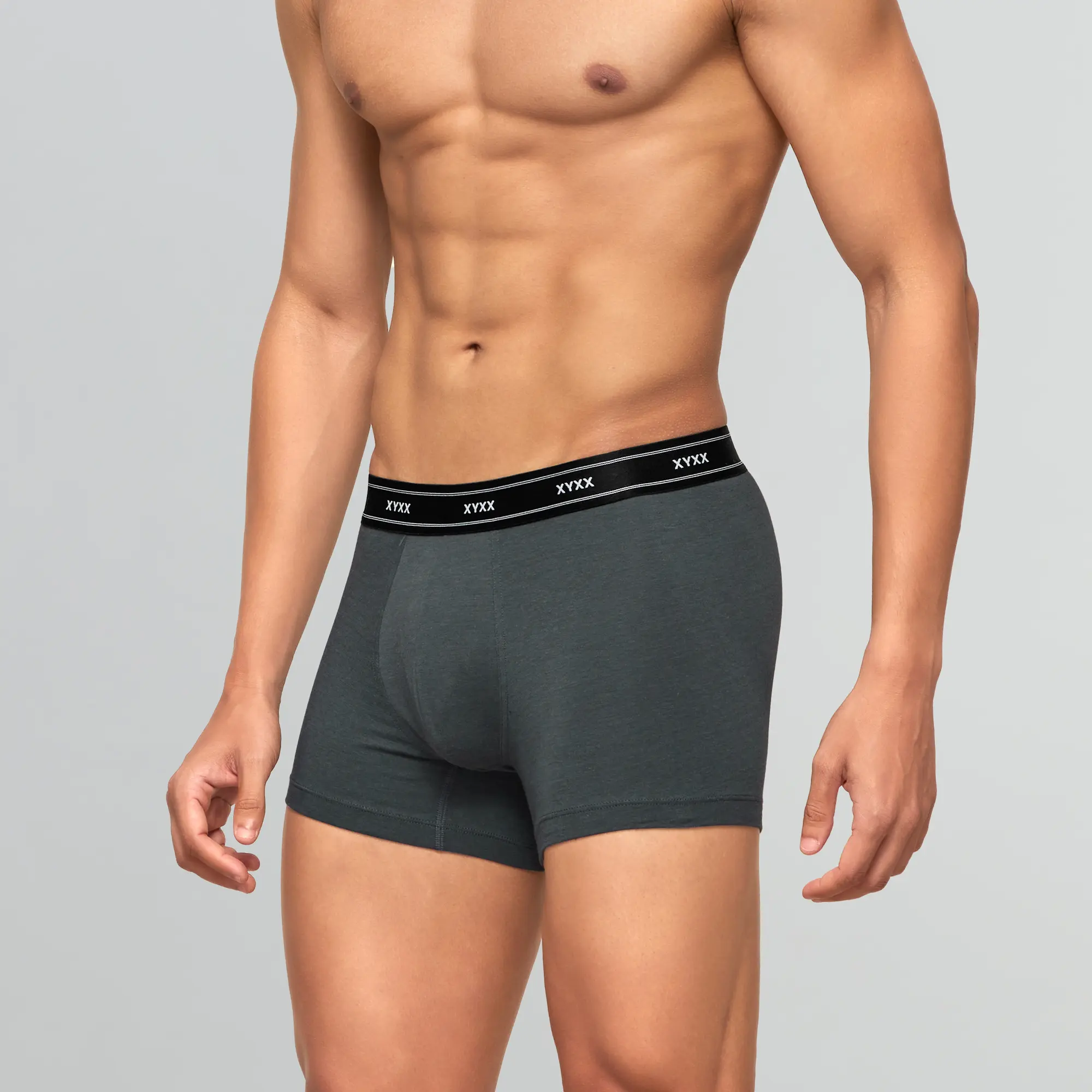 Apollo Bamboo Cotton Trunks Graphite Grey - Image 4