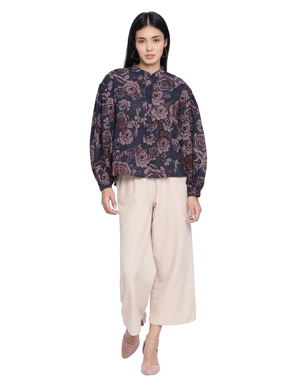 Aqose Black Printed Women Top - Image 2