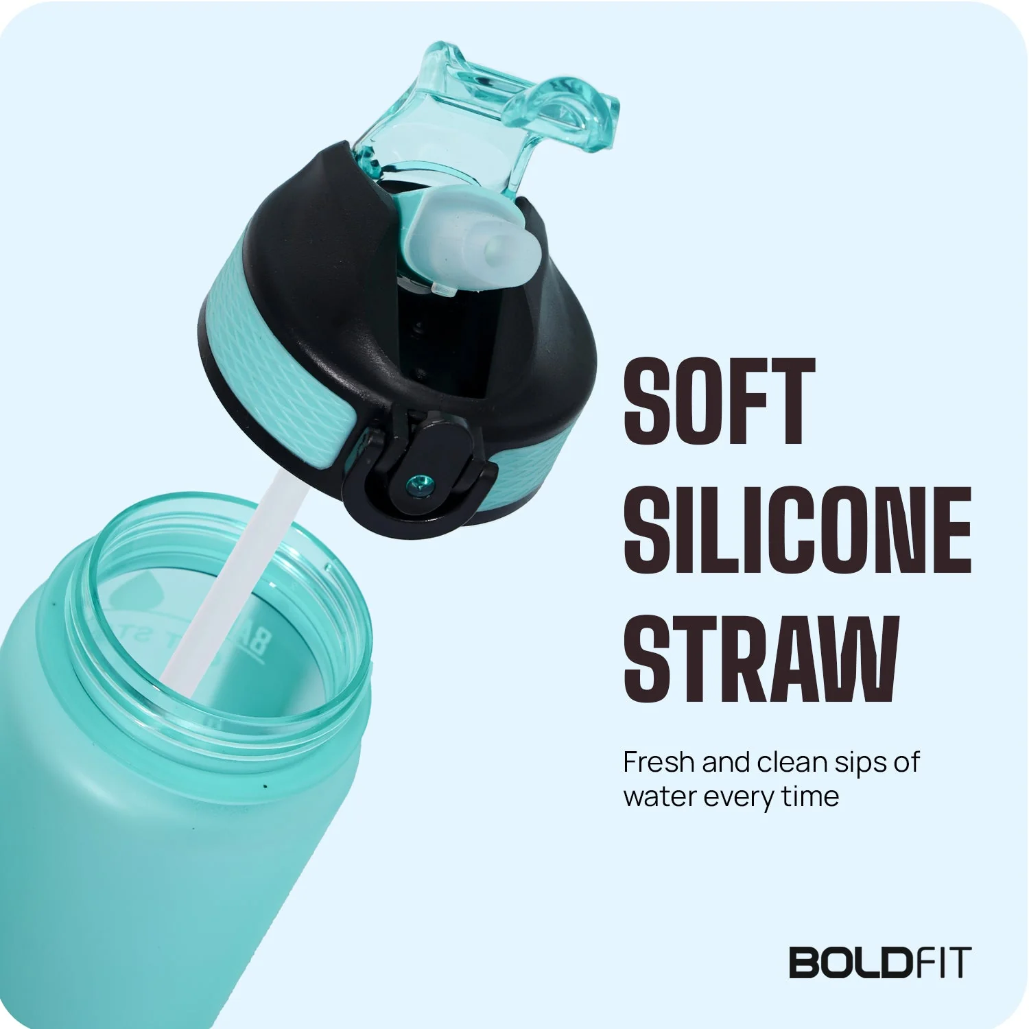 Aqua Motivational Bottle Mint Green - 1L - Image 5