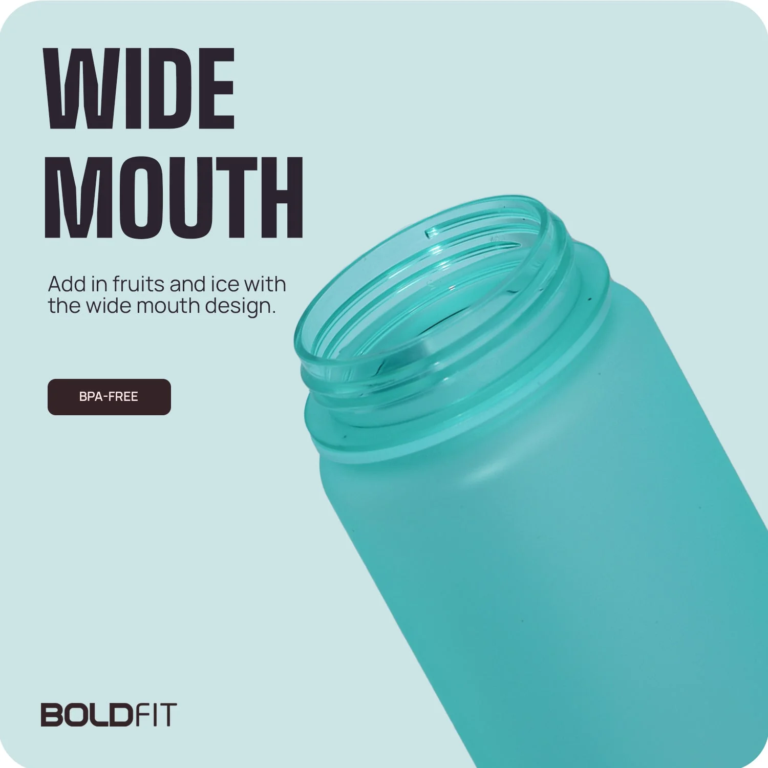 Aqua Motivational Bottle Mint Green - 1L - Image 7