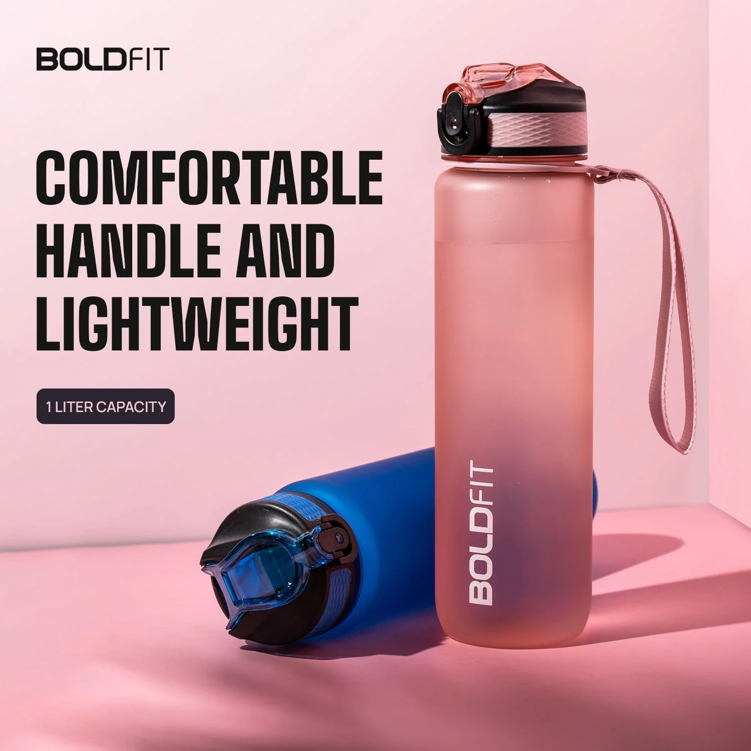 Aqua Motivational Bottle Pink - 1L - Image 6