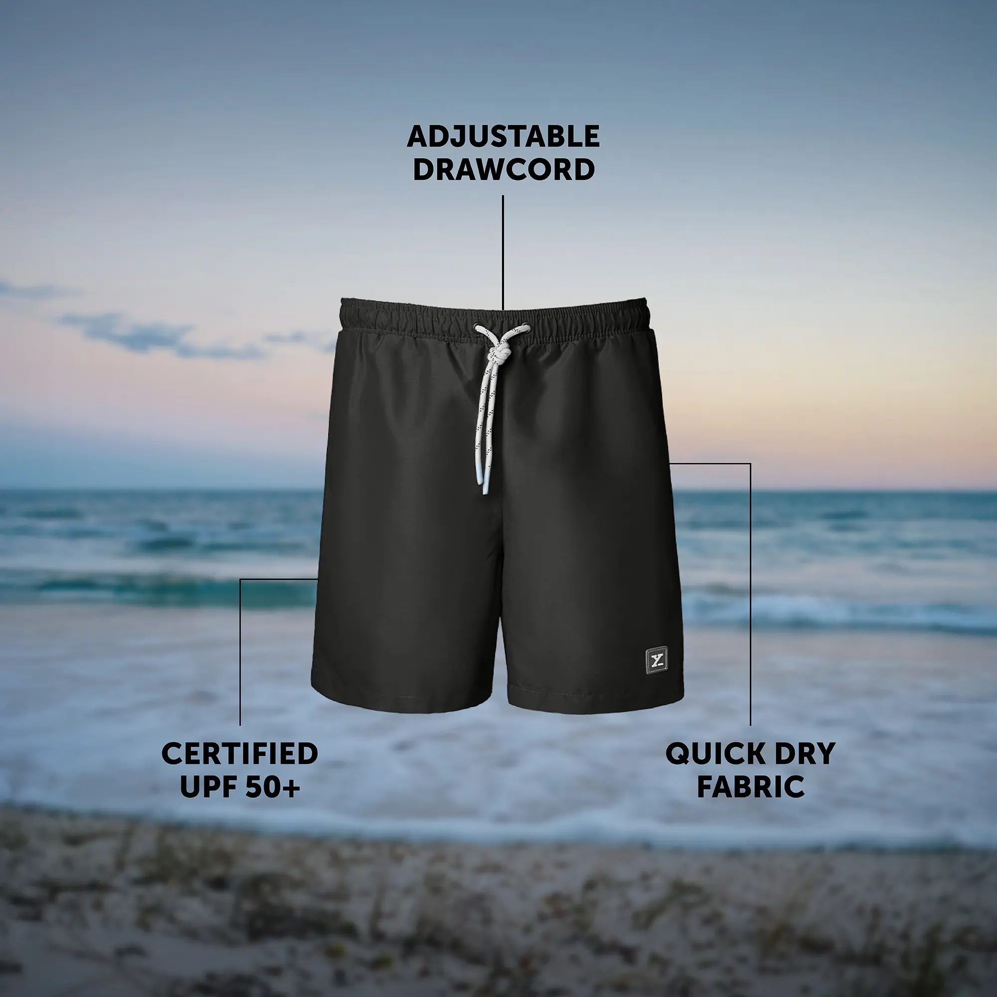 Aqua Swim Shorts Smoke Black - Image 2