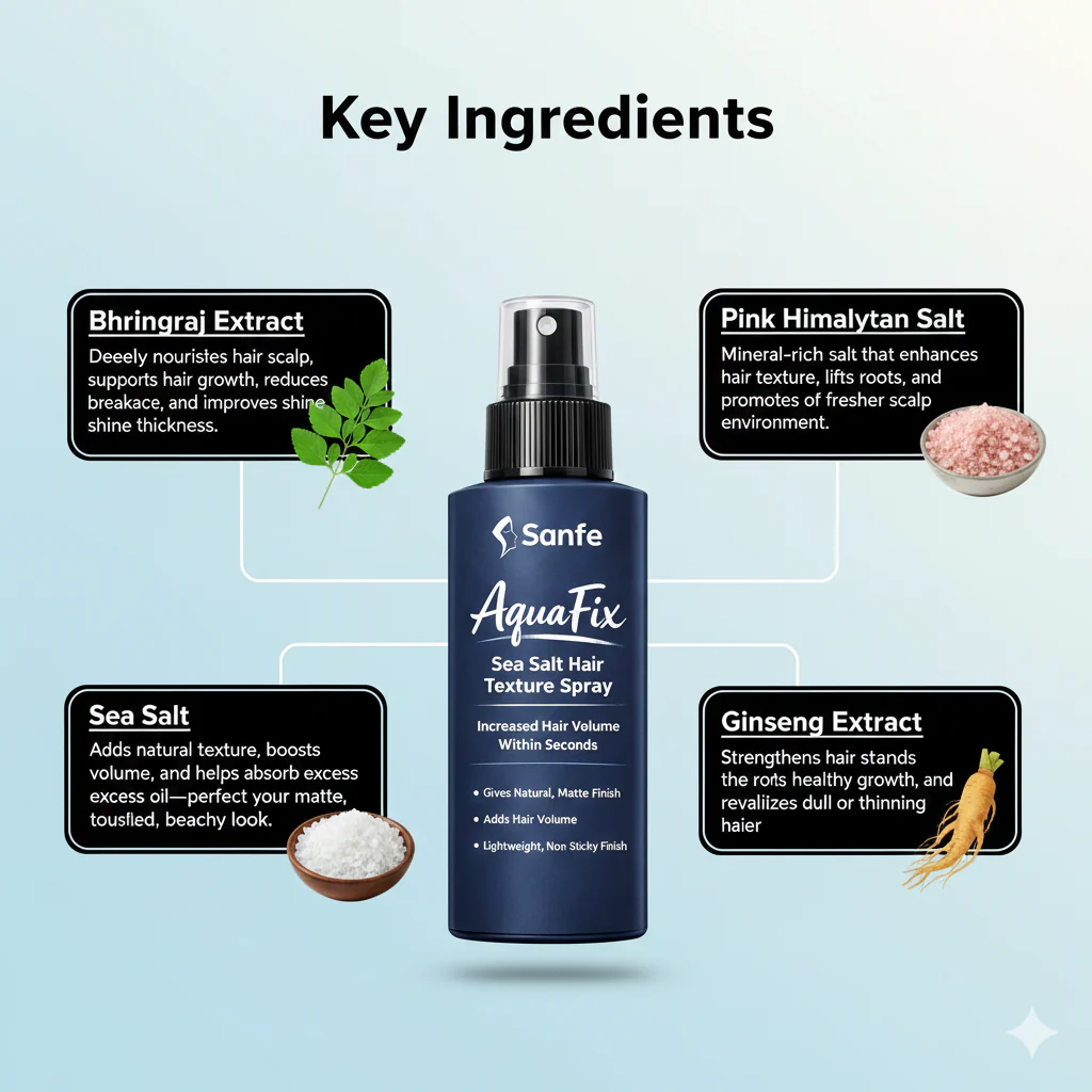 AquaFix Instant Sea Salt Hair Texture Spray - Image 3