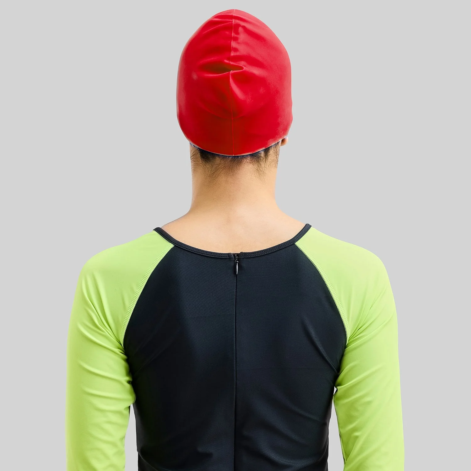 AquaFlex Swim Cap - Red - Image 3