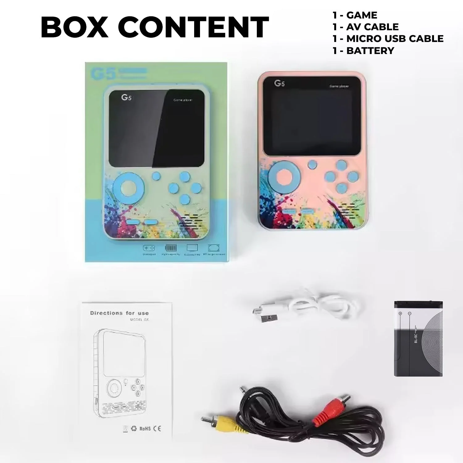 ArcadeX: Upgraded Handheld Retro Game Console with 500 Childhood Games Including Contra & More - Image 7