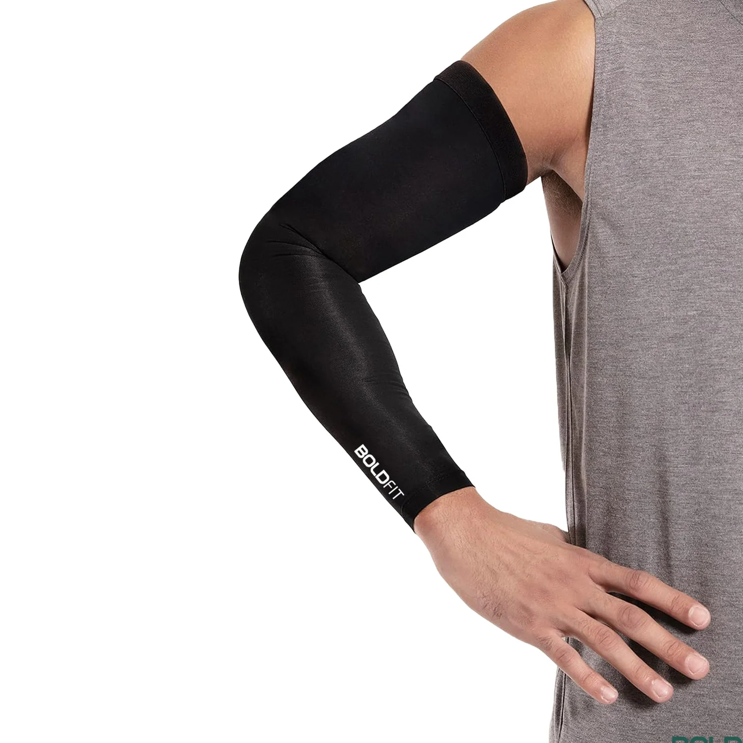 Arm Sleeves for Men & Women - Black - Image 2