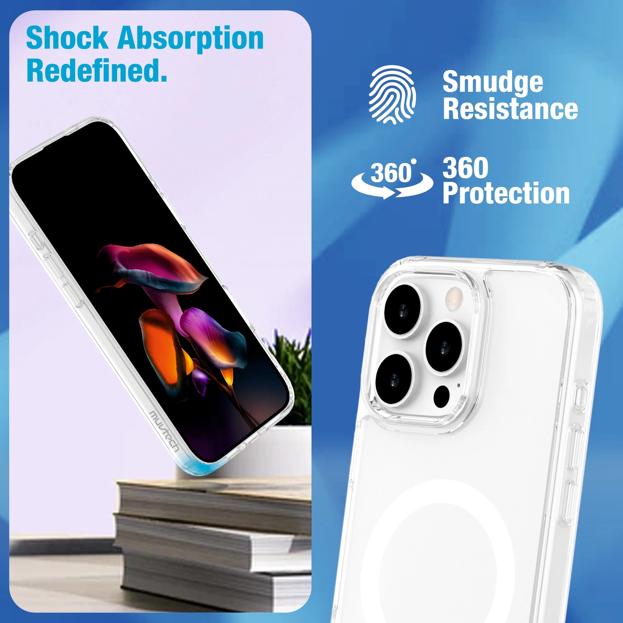 Armour SNAP Mag-safe Compatible  Clear Case For iPhone 16 Series - Image 5