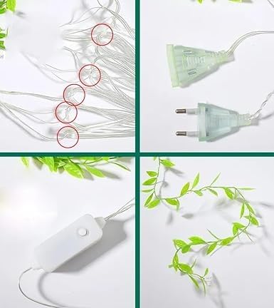 Artificial Vine Leaf Curtain LED String Light, 200 LEDs - Image 4