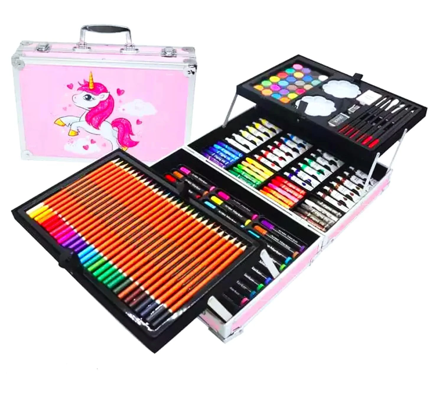 ArtPro: 145-Piece Multi-Level All-in-One Art Colouring Set Suitcase Kit Best Gift for Children - Image 11