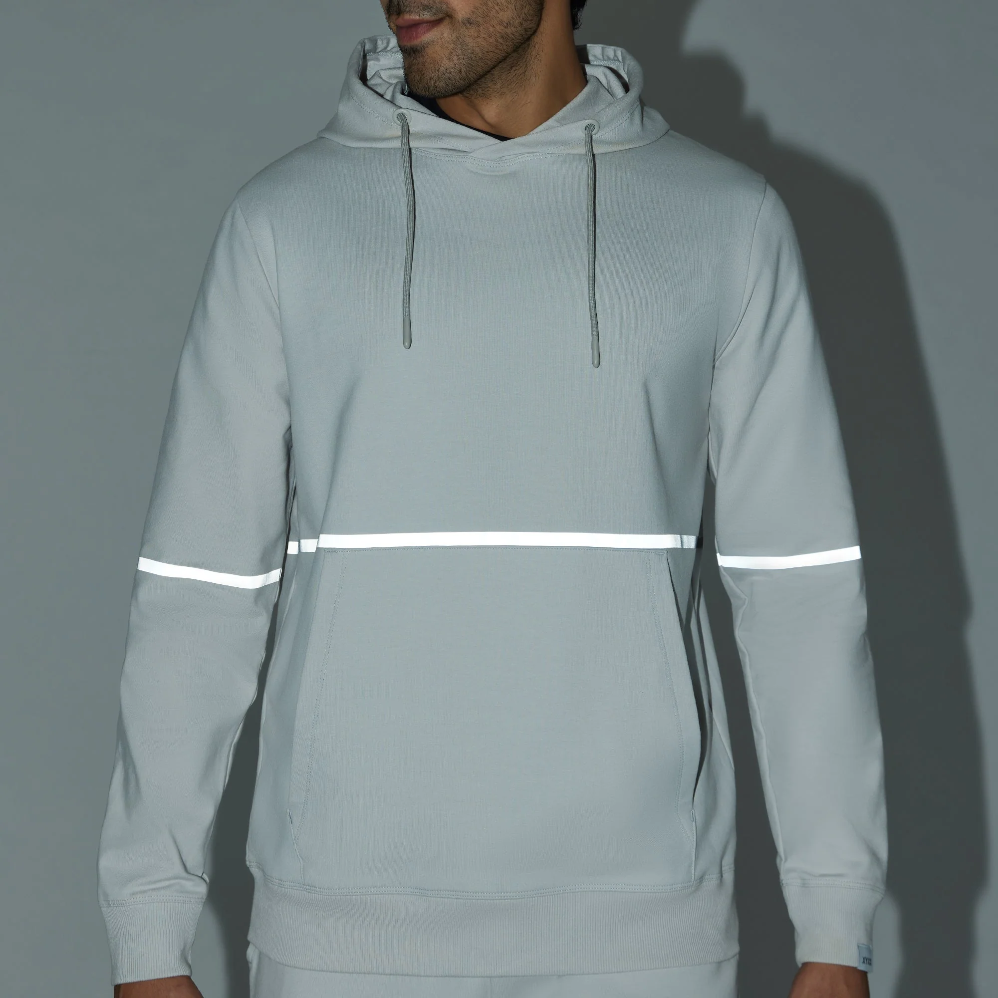 Ascent French Terry Cotton Blend Hoodie and Joggers Co-Ord Chrome White - Image 6