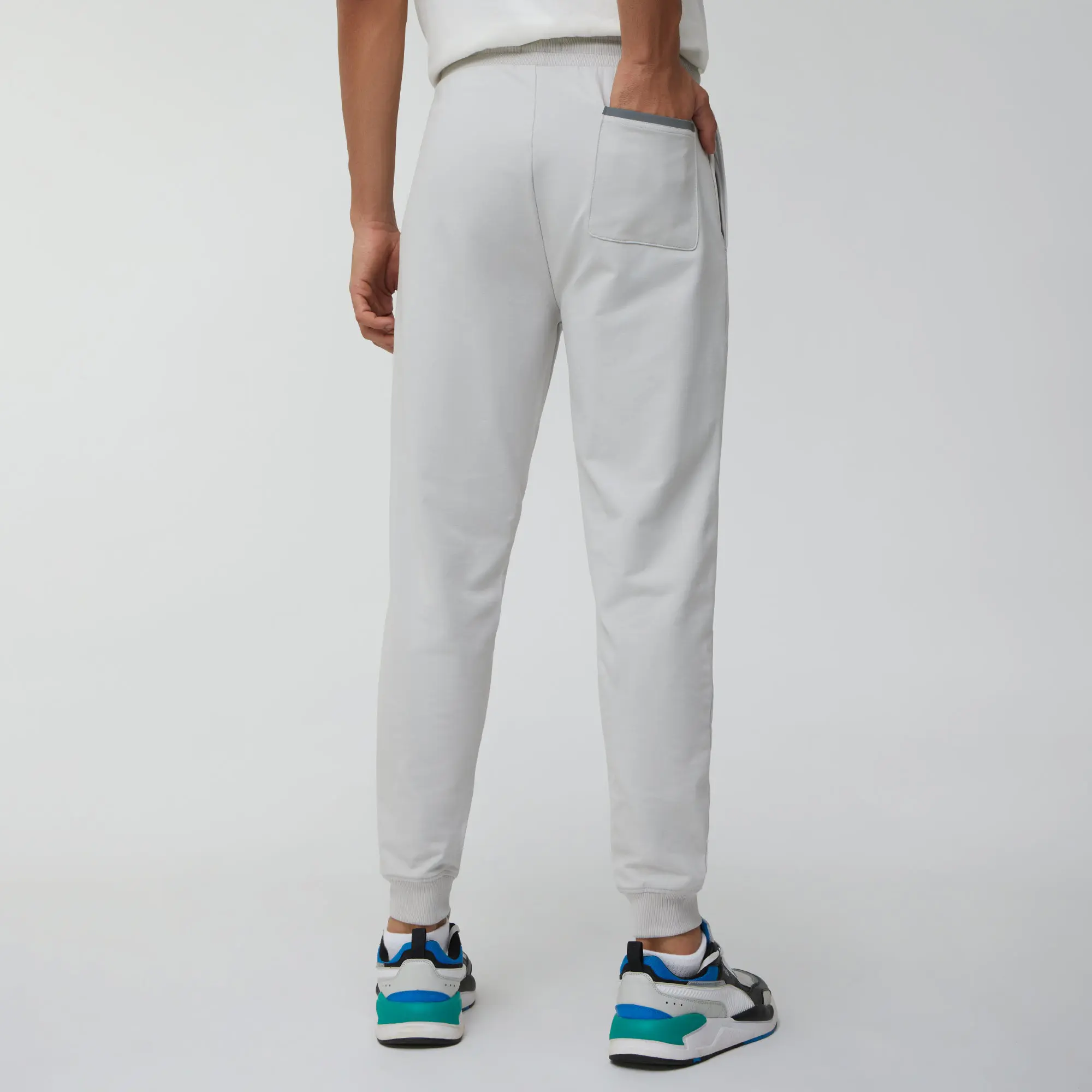 Ascent French Terry Cotton Blend Joggers Chrome White - Image 4
