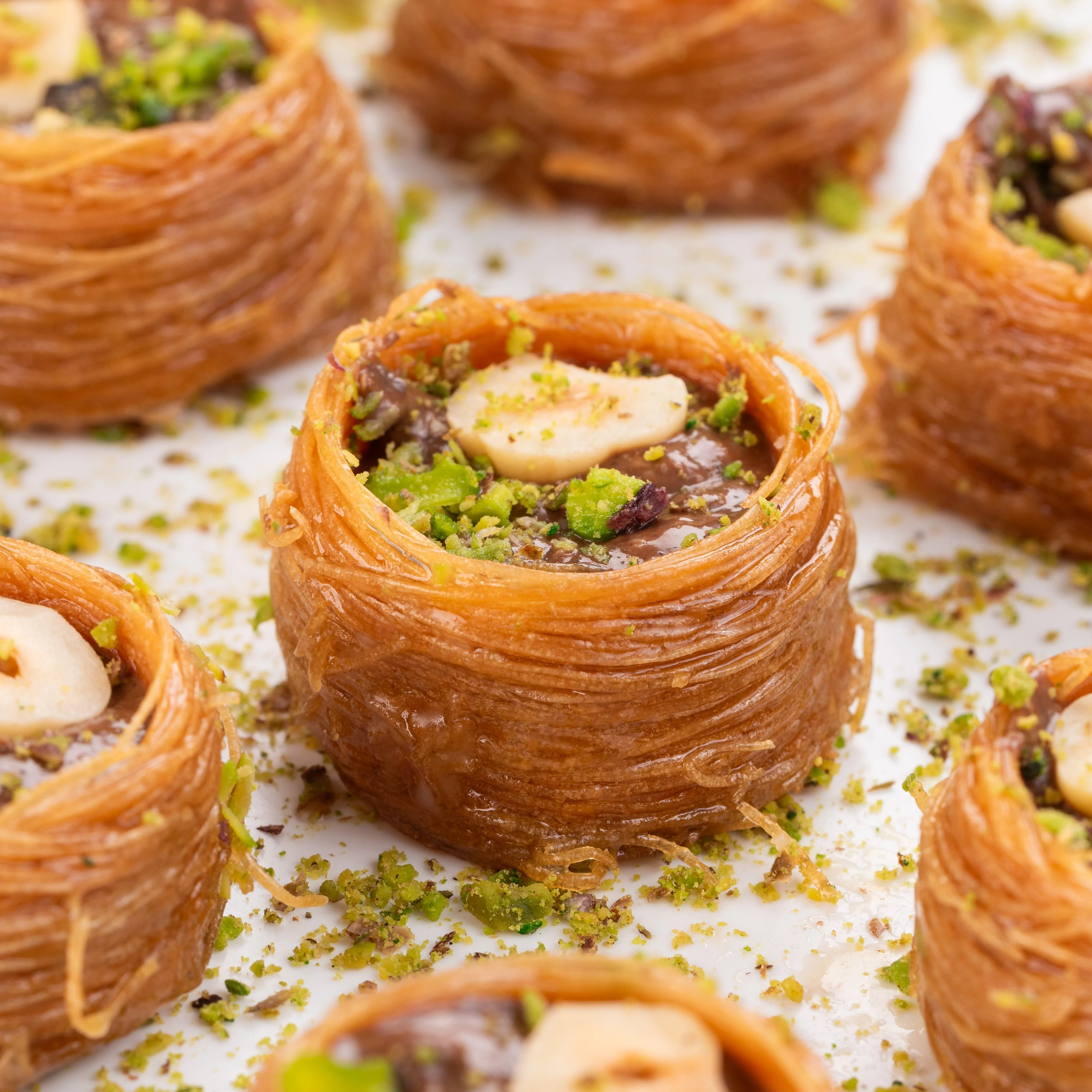 Assorted Baklava, Basbousa, Indian Sweets, Turkish Delight, Kunafa - 600 gms - Image 3