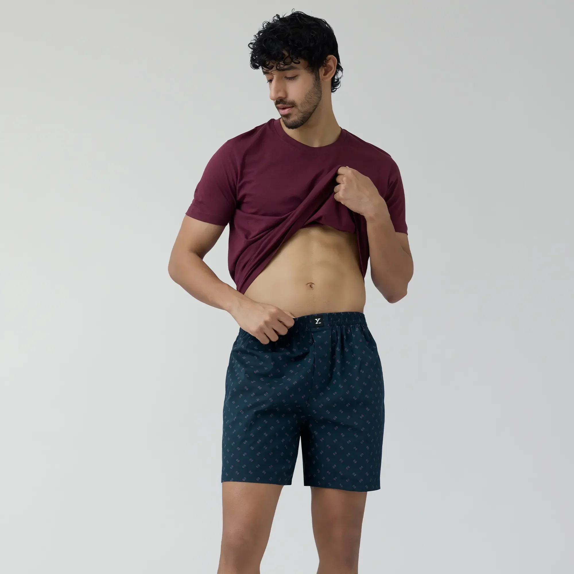 Astor Combed Cotton Boxer Shorts Infinity Black - Image 2