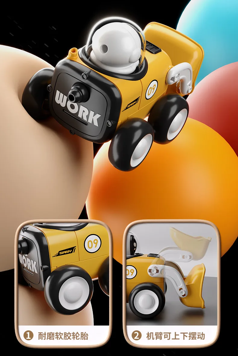 Astro Robot in Engineering Vehicle Press n Go Toy for Kids - Image 3