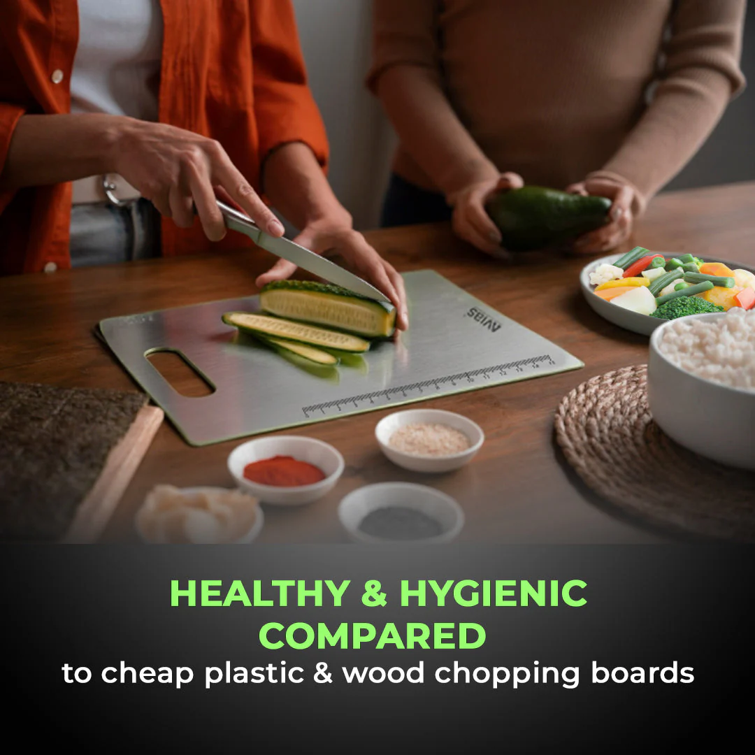 Avias Aventus Chopmate Stainless Steel Chopping Board| Stainless Steel Chopping Board Vegetable, Fruit Cutting, Kneading, Cake Prep, Heavy Duty Chopping-Board - Image 9