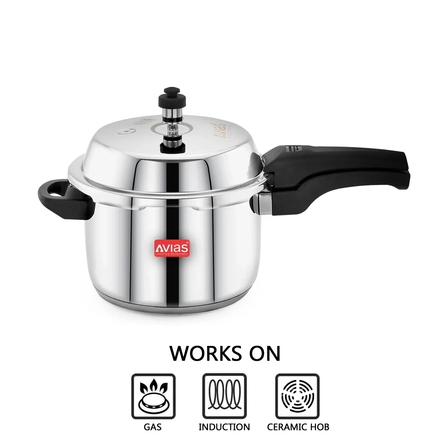 AVIAS Ceres Stainless Steel Premium Outer Lid Pressure Cooker  | Sandwich Bottom | Induction base | 1.2mm thickness | 2L/3L/5L - Image 10