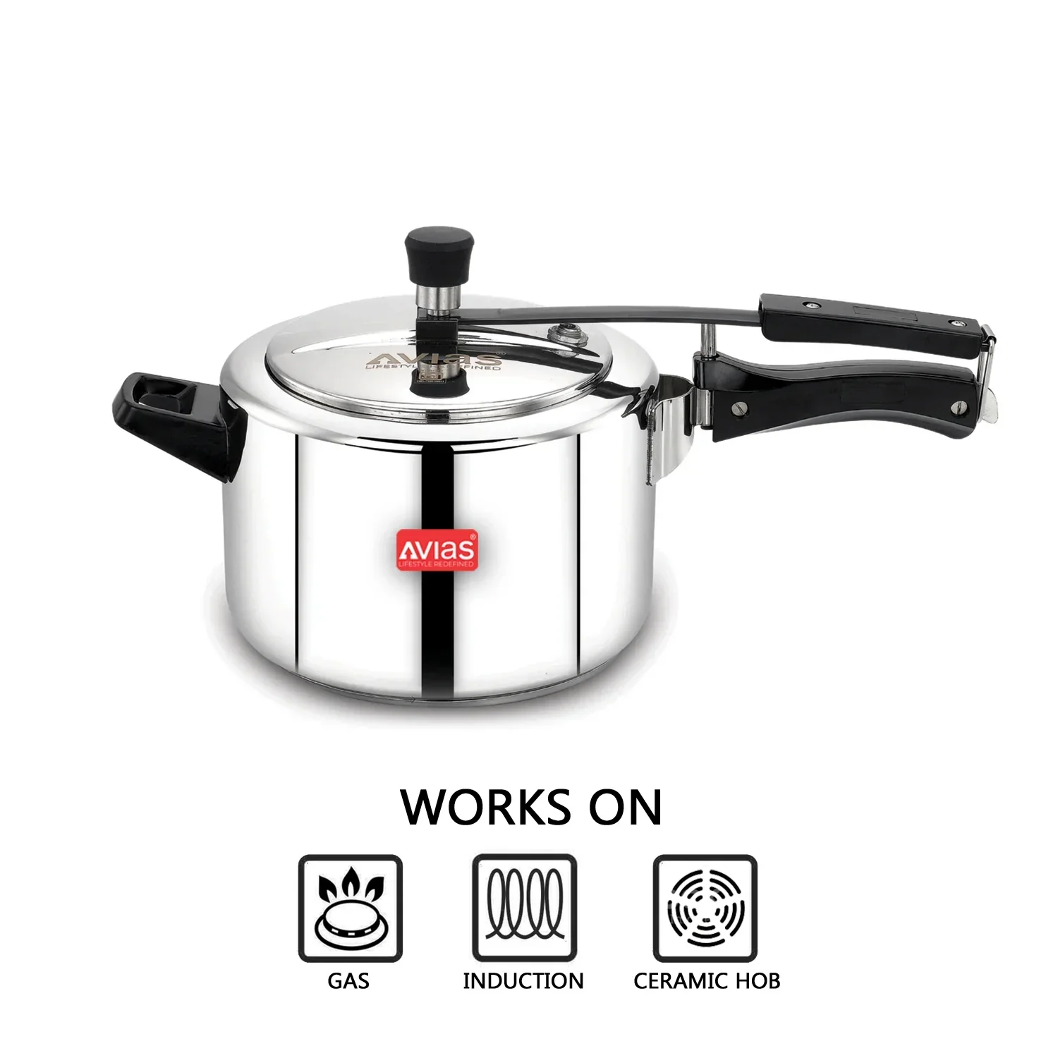 AVIAS Ceres Stainless Steel Premium Pressure Cooker Inner Lid | Sandwich Bottom | Induction base | 1.2mm Thickness | 2L/3L/5L - Image 6