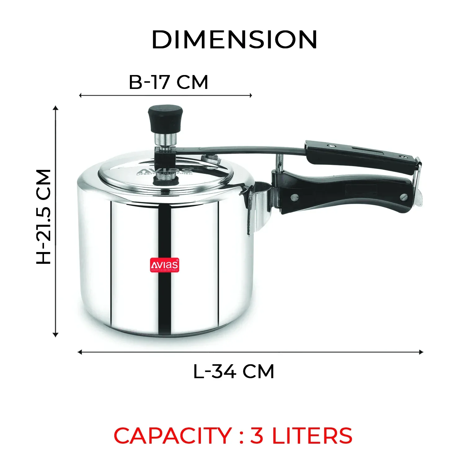 AVIAS Ceres Stainless Steel Premium Pressure Cooker Inner Lid | Sandwich Bottom | Induction base | 1.2mm Thickness | 2L/3L/5L - Image 8