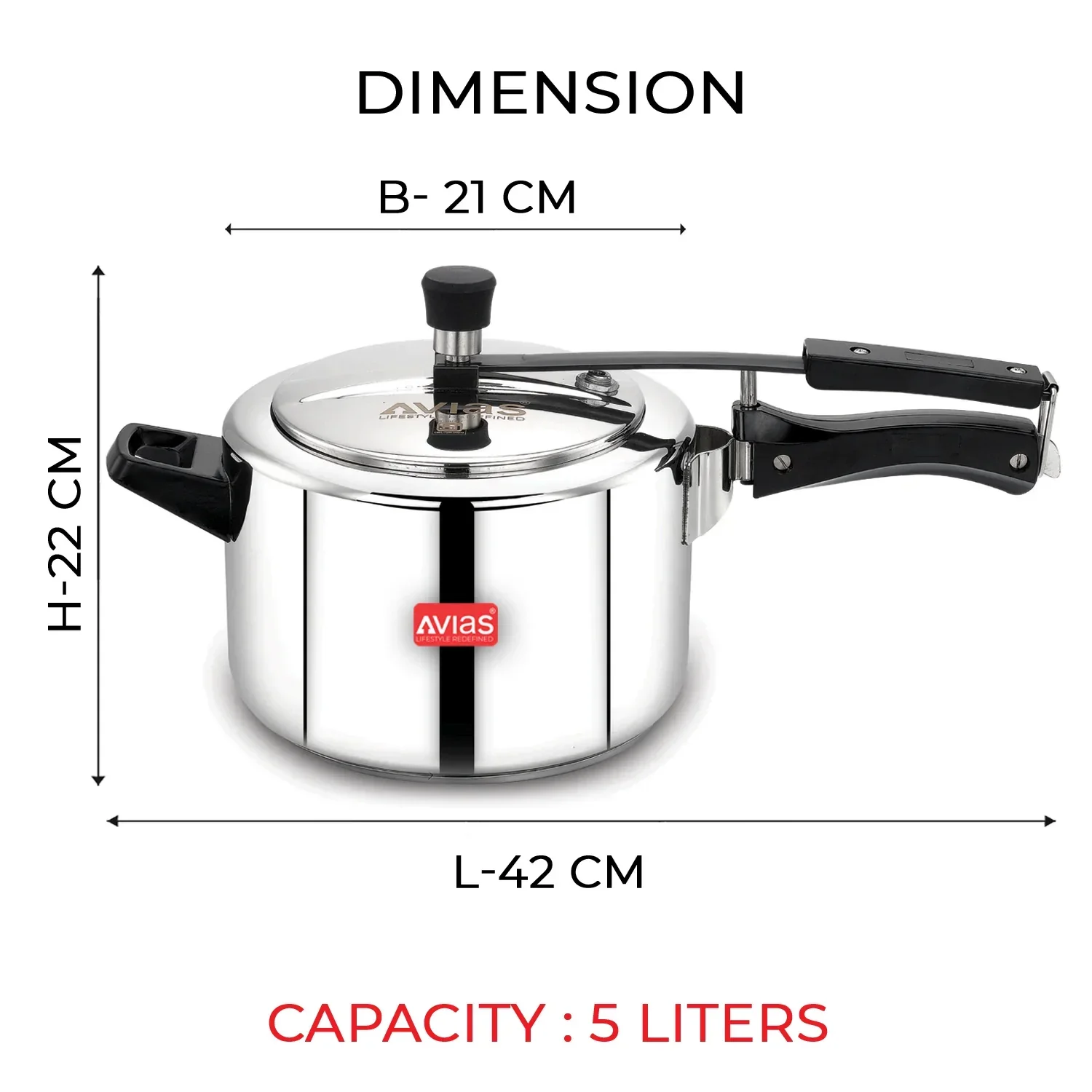 AVIAS Ceres Stainless Steel Premium Pressure Cooker Inner Lid | Sandwich Bottom | Induction base | 1.2mm Thickness | 2L/3L/5L - Image 9