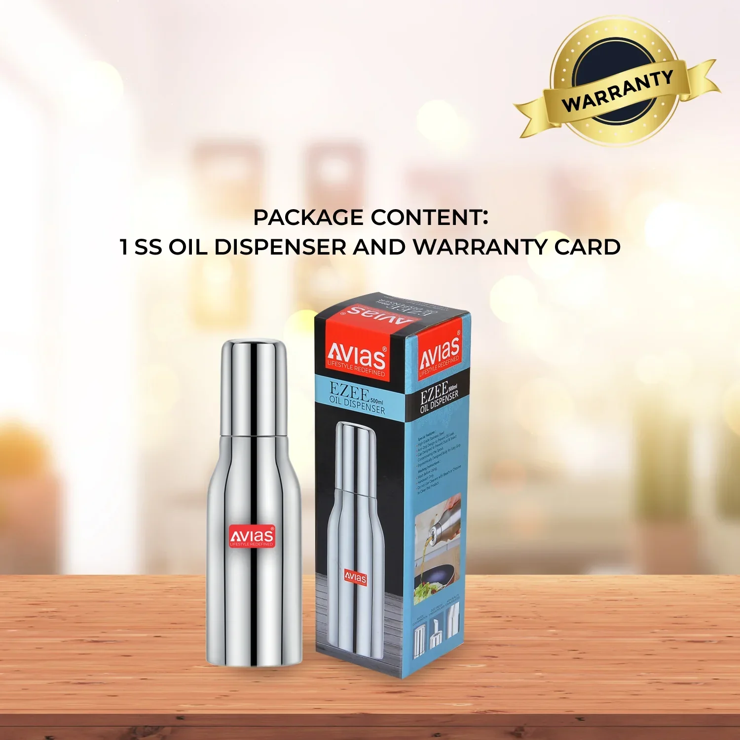 AVIAS Ezee Oil Dispenser | BPA free Oil Pot | Stainless Steel lid | Slant liquid outlet | 500ml/700ml/1000ml - Image 7