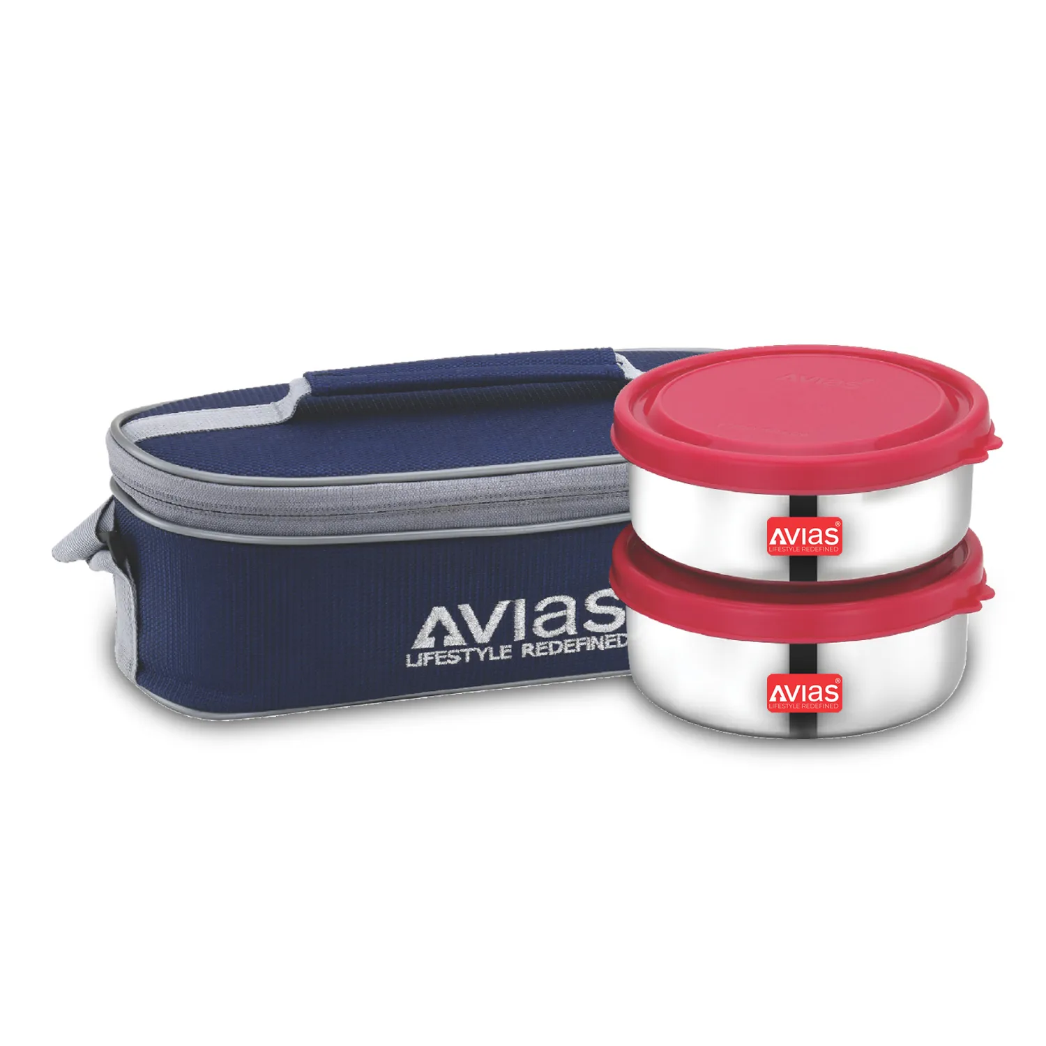 AVIAS Freshia stainless steel lunch/ tiffin box (horizontal) | light-weight stainless steel boxes with air-tight lids | durable machine wash bag | 2/4 containers - Image 4