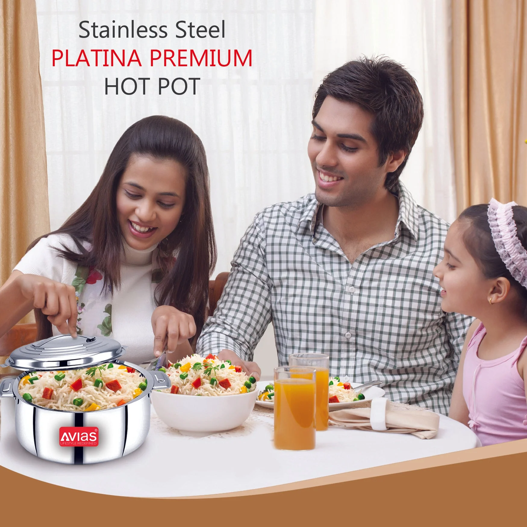 AVIAS Platina Premium Double wall insulated Stainless Steel Casserole/ Hotpot/ Chapati box/ Hot case with steel lid | Retains temperature | Twist lock | 1000ml /1500ml / 2500ml /3500ml /5000ml /7500ml /10000ml - Silver - Image 16