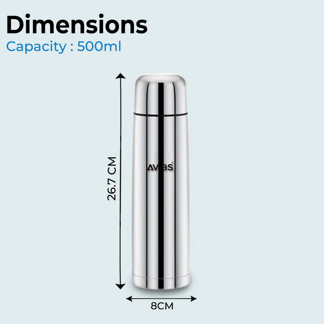 AVIAS Traveller Flask | Stainless steel | Odor free and highly durable | Heat retention\copper coating| leak proof lid - Image 6